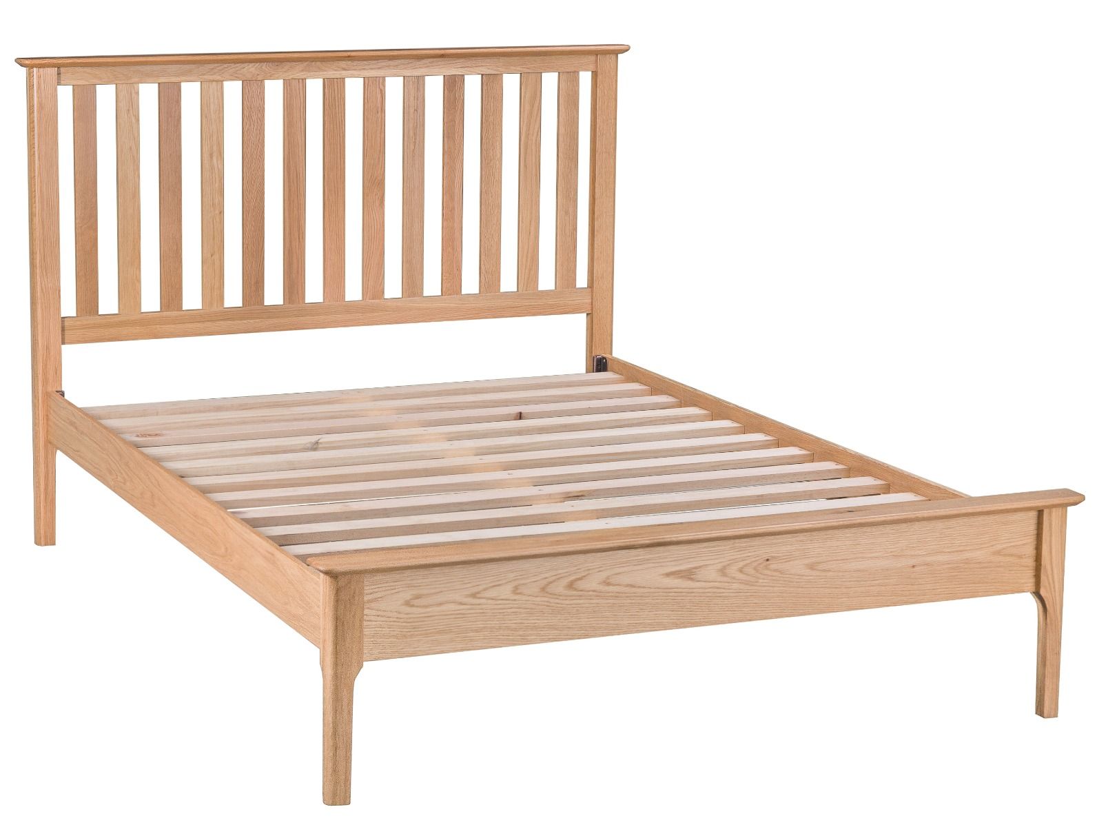 Norwich Slatted Standard Double Bed - Oak