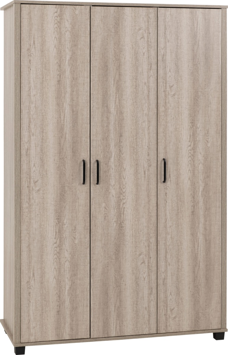 OLDBURY 3 Door Wardrobe Light Oak - 120cm