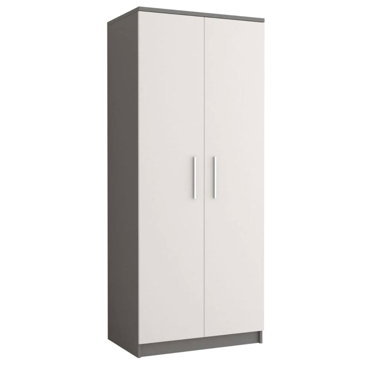 ORMISTON 2 Door Wardrobe Grey Matt - 80cm