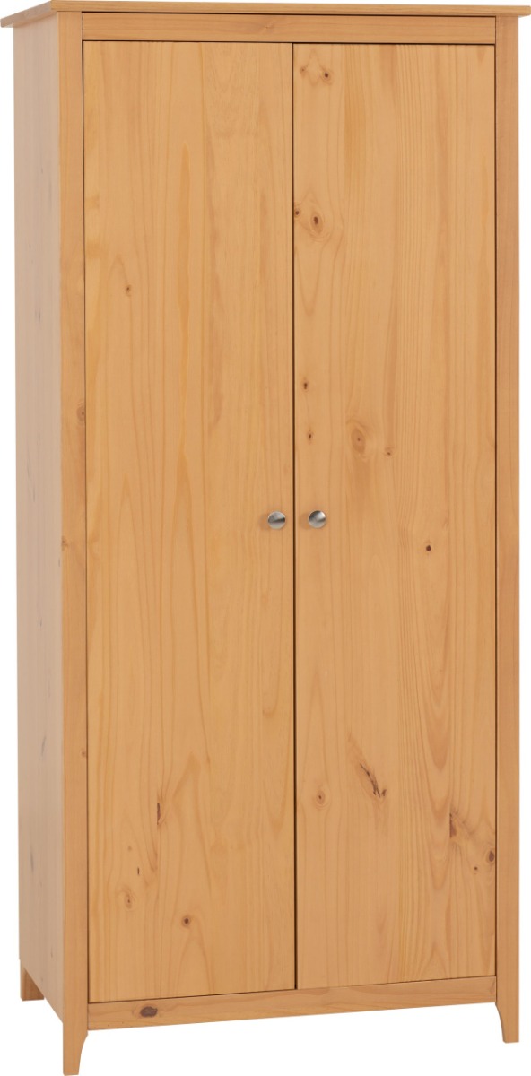 ONTARIO 2 Door Wardrobe Pine - 82cm