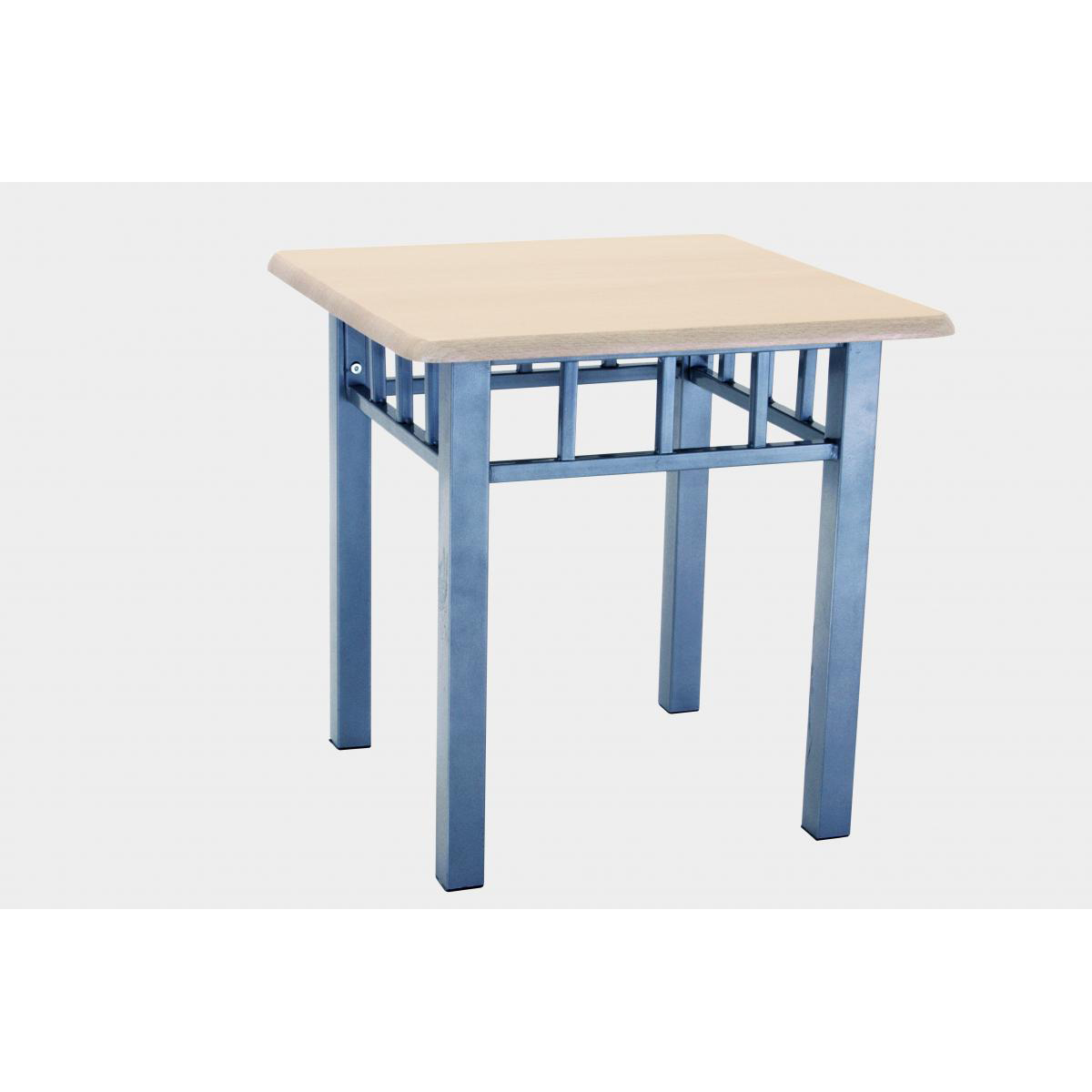 Elegant Entertaining Montpelier Wooden Lamp Side Table Silver Beech Accents Square