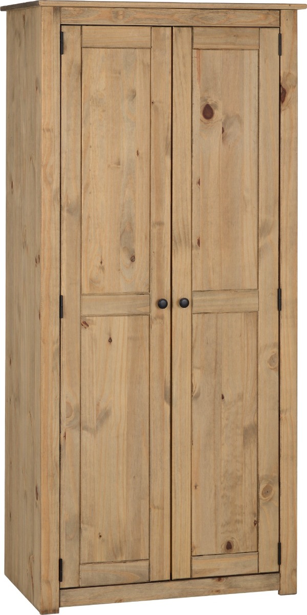 PRESTON 2 Door Wardrobe Light Oak - 80cm