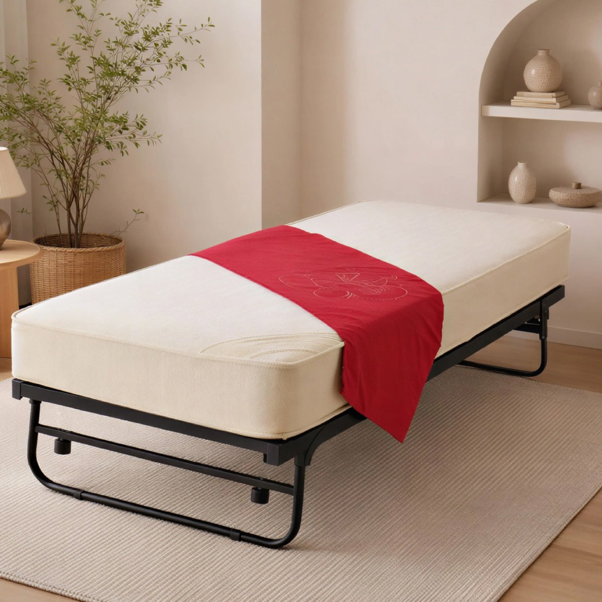 Paris Metal Frame Guest Bed - Small Single 2ft6 - Black