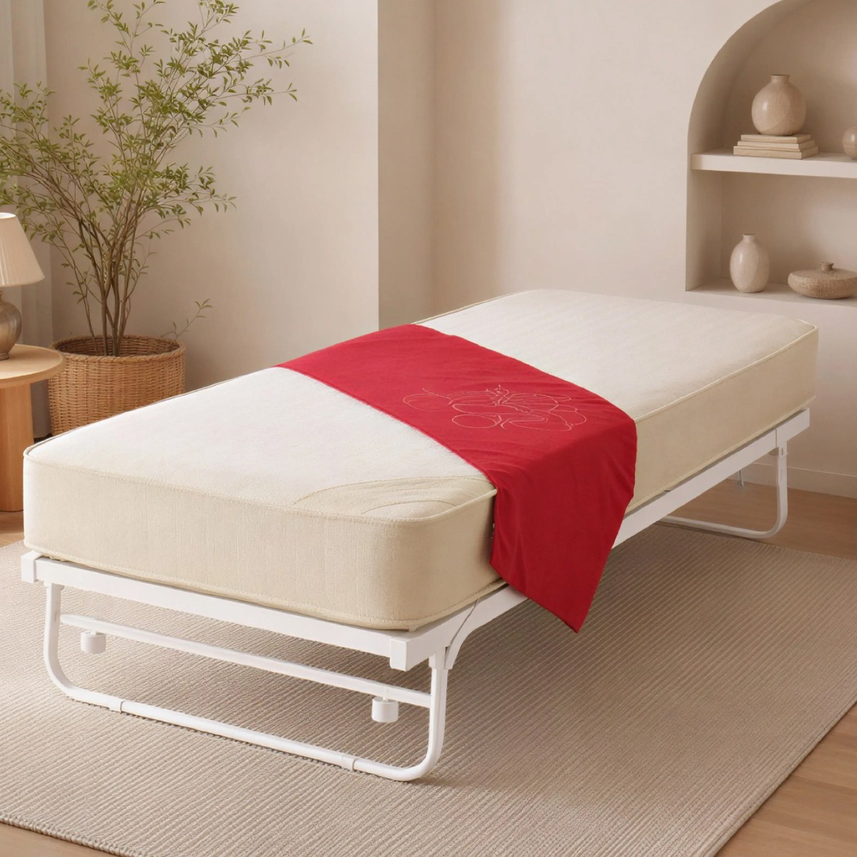 Paris Metal Frame Guest Bed - Single 3ft - White