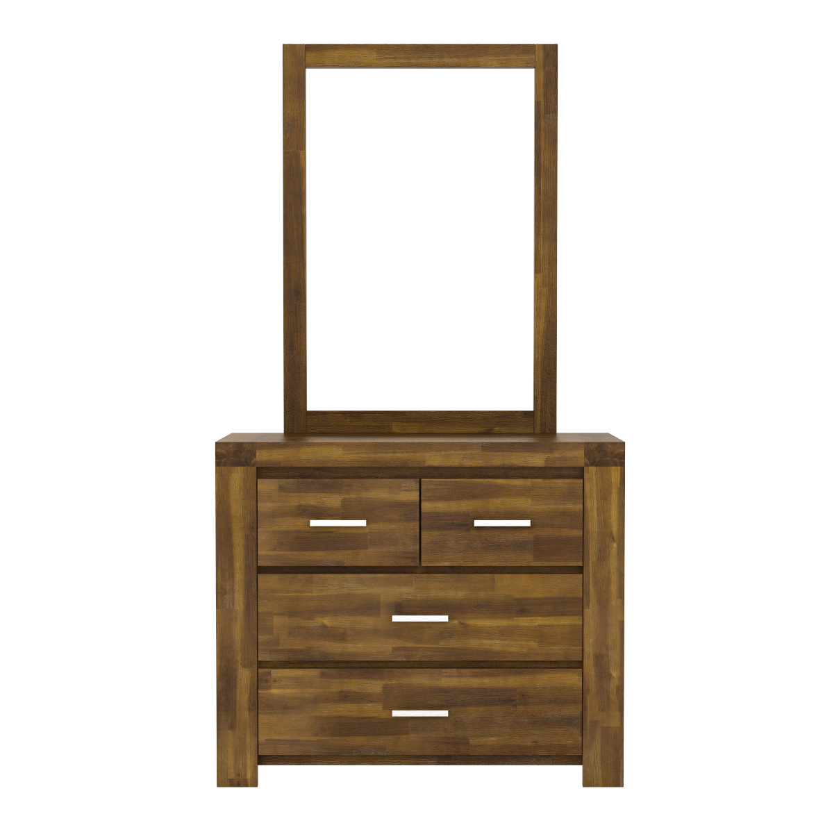 Dressing Table - LUXURIOUS 4 Drawer Dresser Concrete Grey 96cm