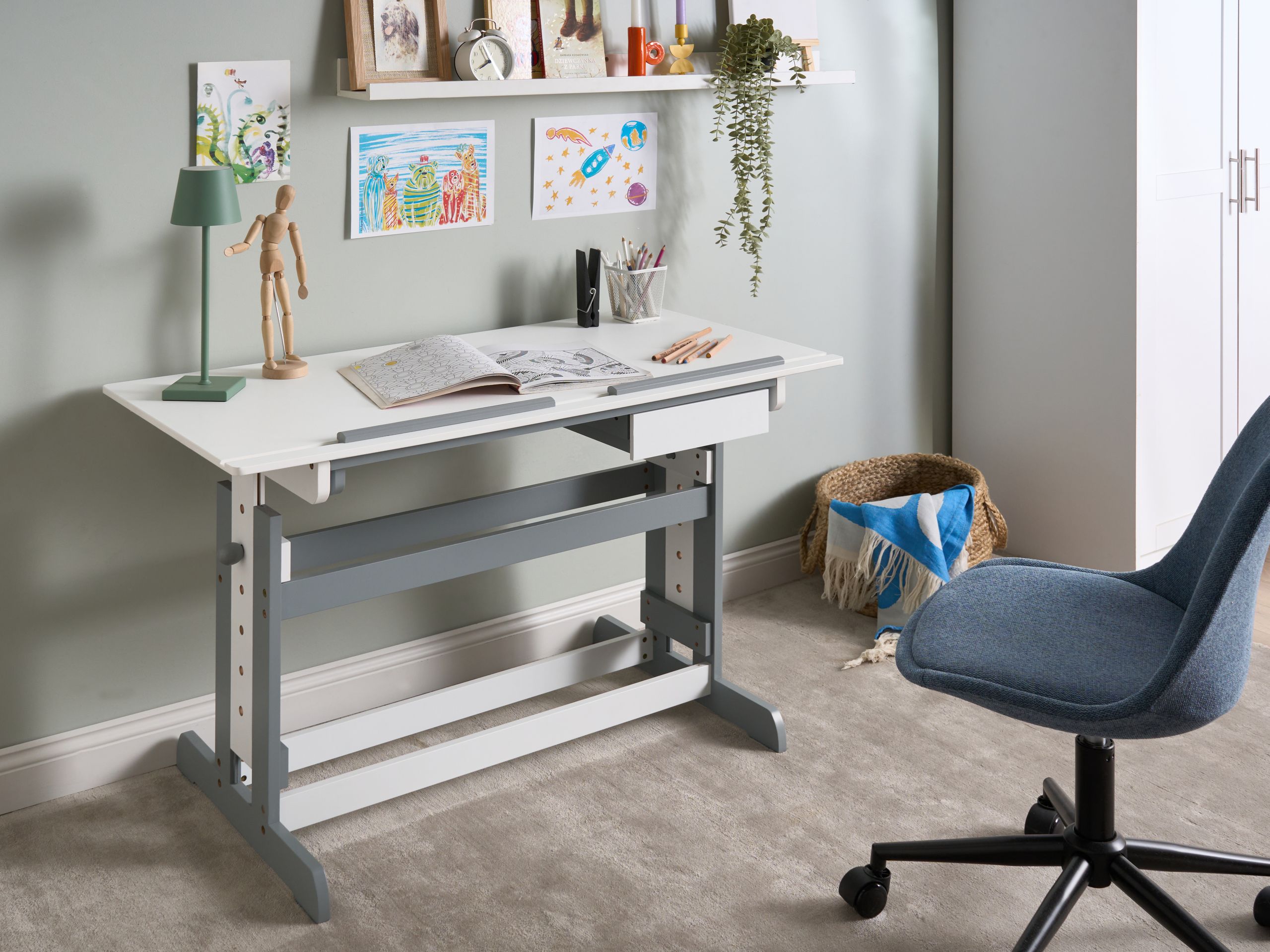 BEMUXA Adjustable Standing Office Desk - White