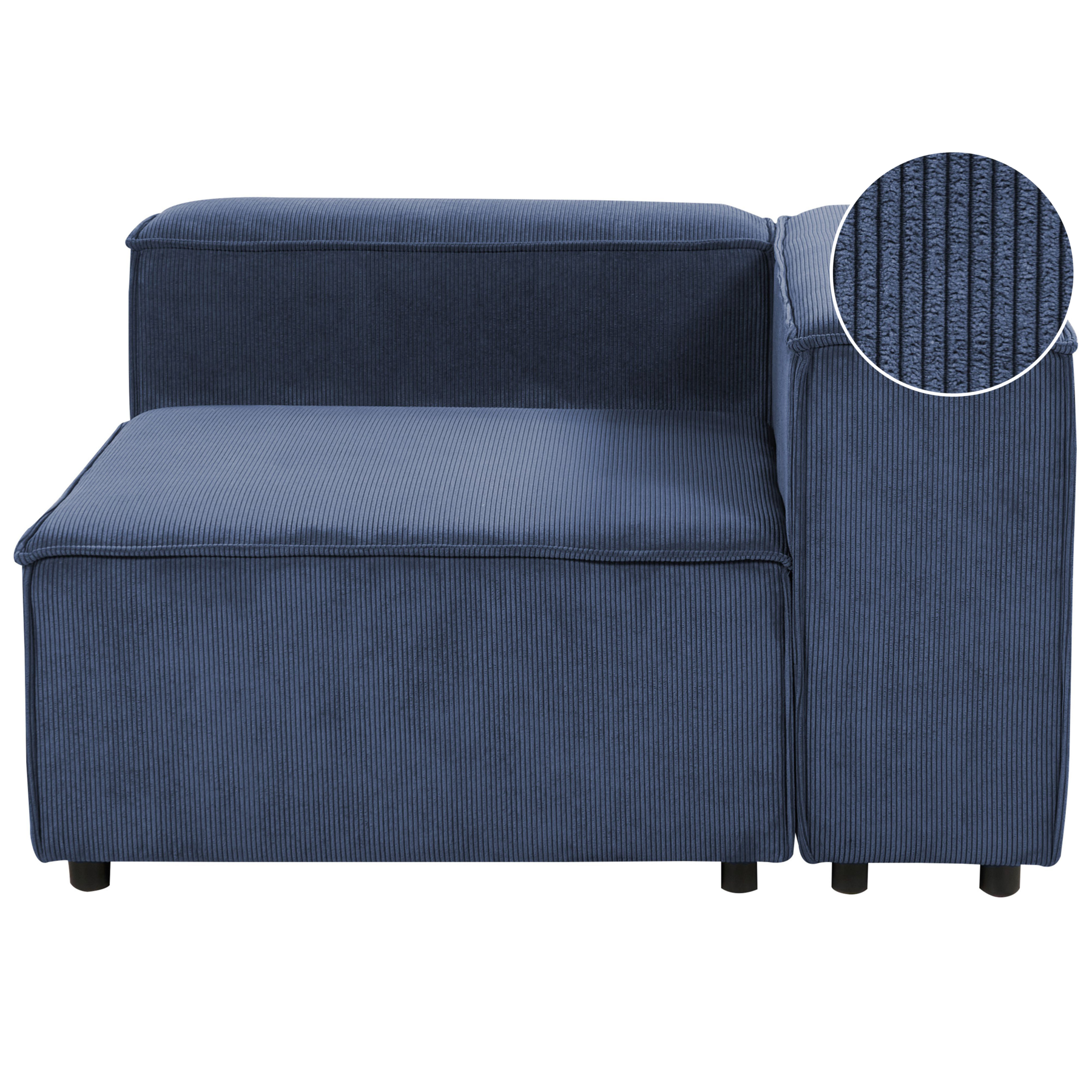 TROMSO Corduroy Left Hand Corner Seat - Dark Blue