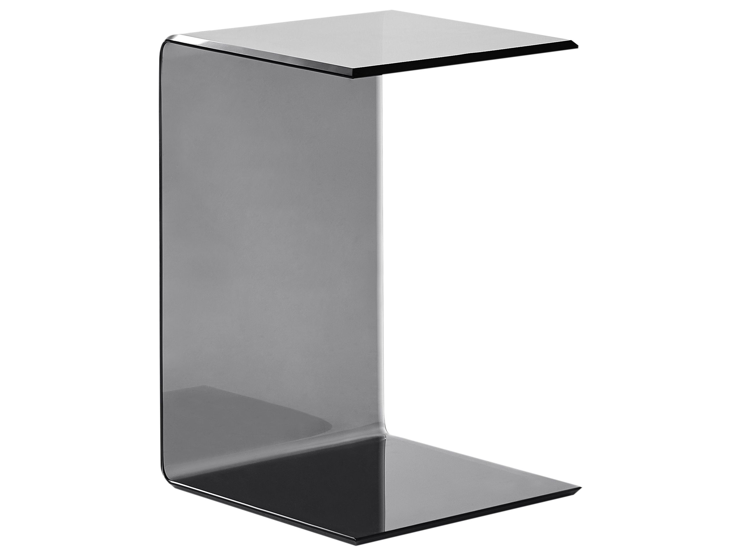 Glass Side Table Black LOURDES