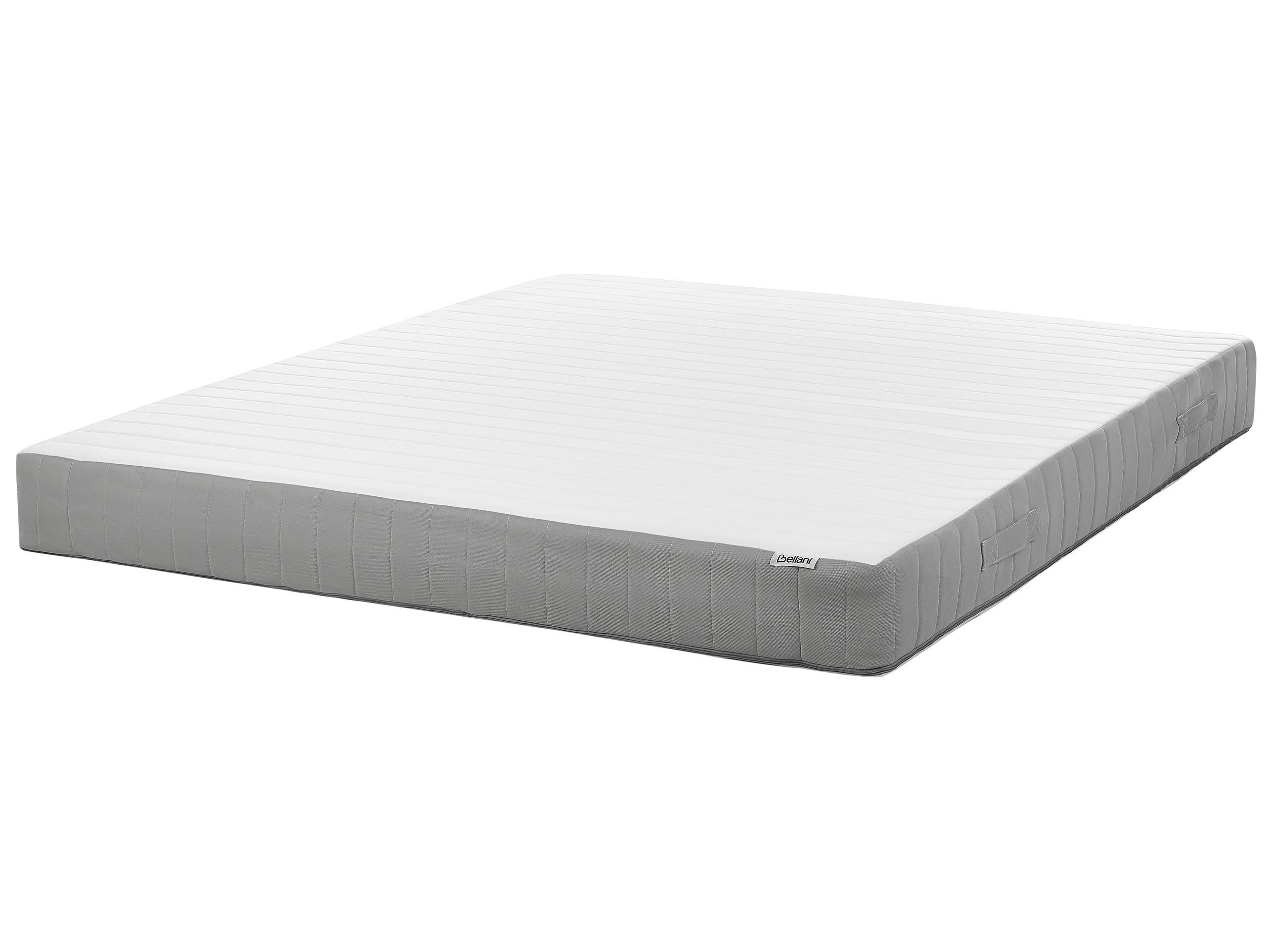 POUFFY Memory Foam Pocket Spring Mattress Firm 180 x 200cm Super Kingsize - White with Grey