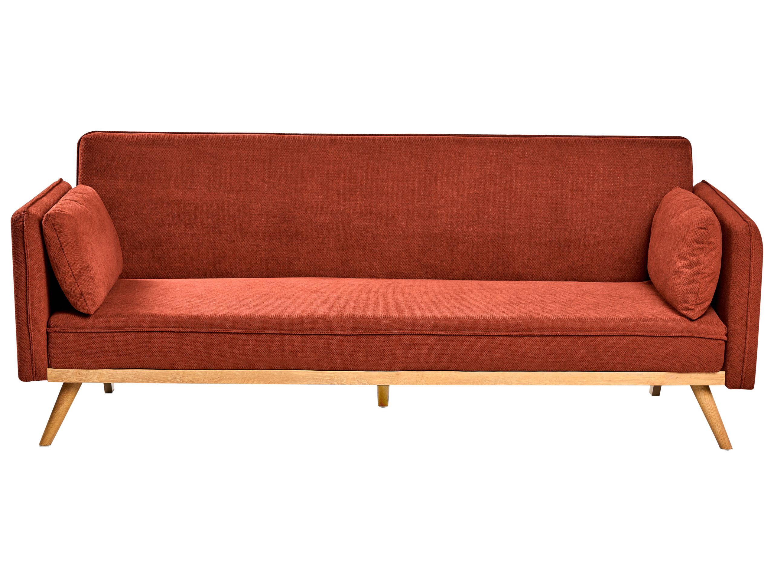 COLLEYWELL Fabric 2 Seater Sofa Bed - Red