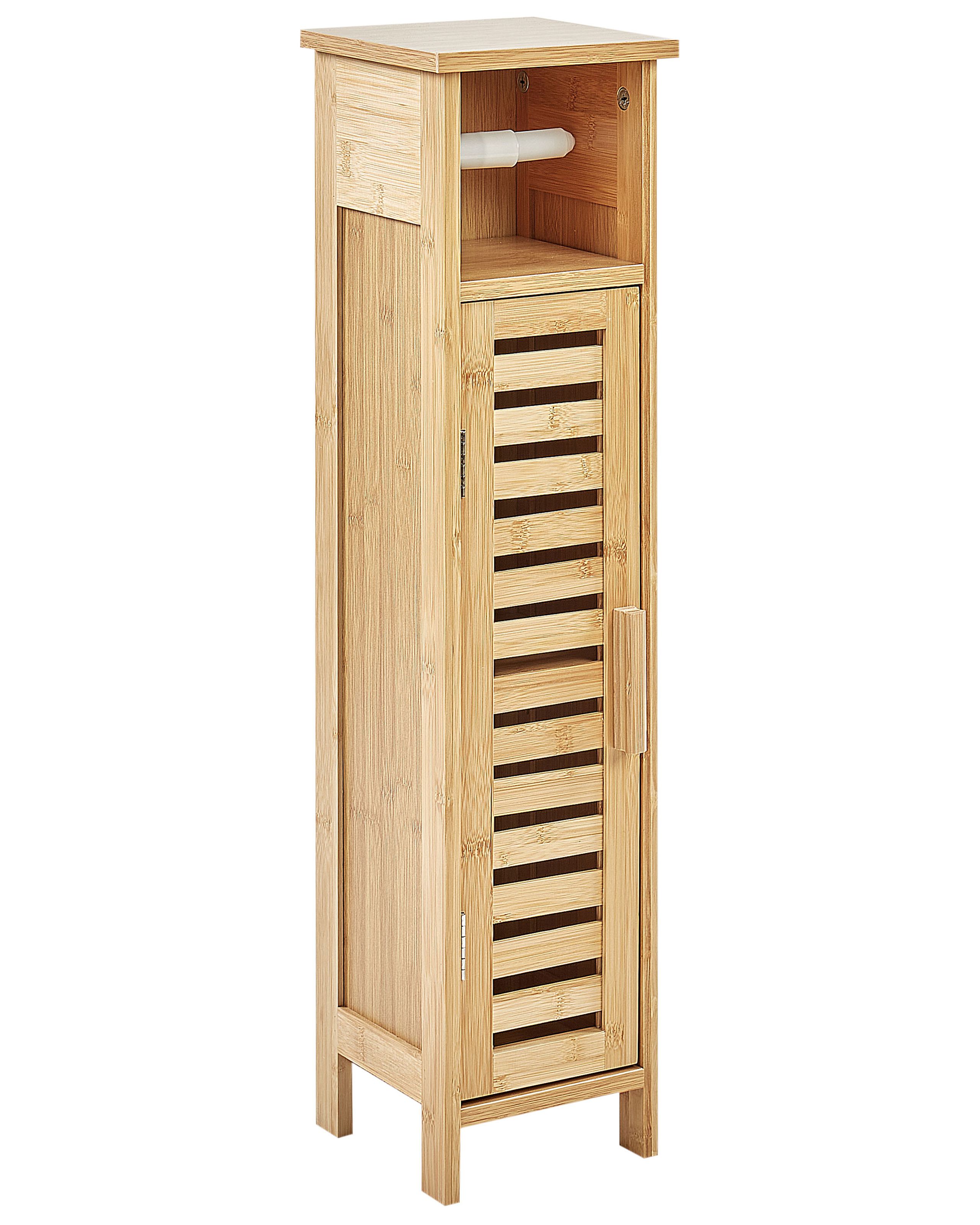 Toilet Paper Cabinet OLATHE Bamboo Wood Light Brown