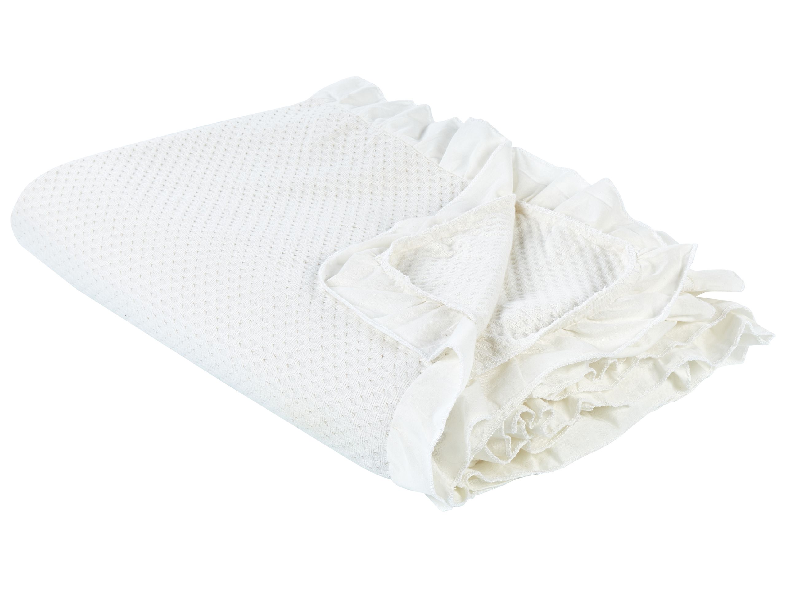 Bedspread HATTON Cotton 220 x 240 cm Off-White