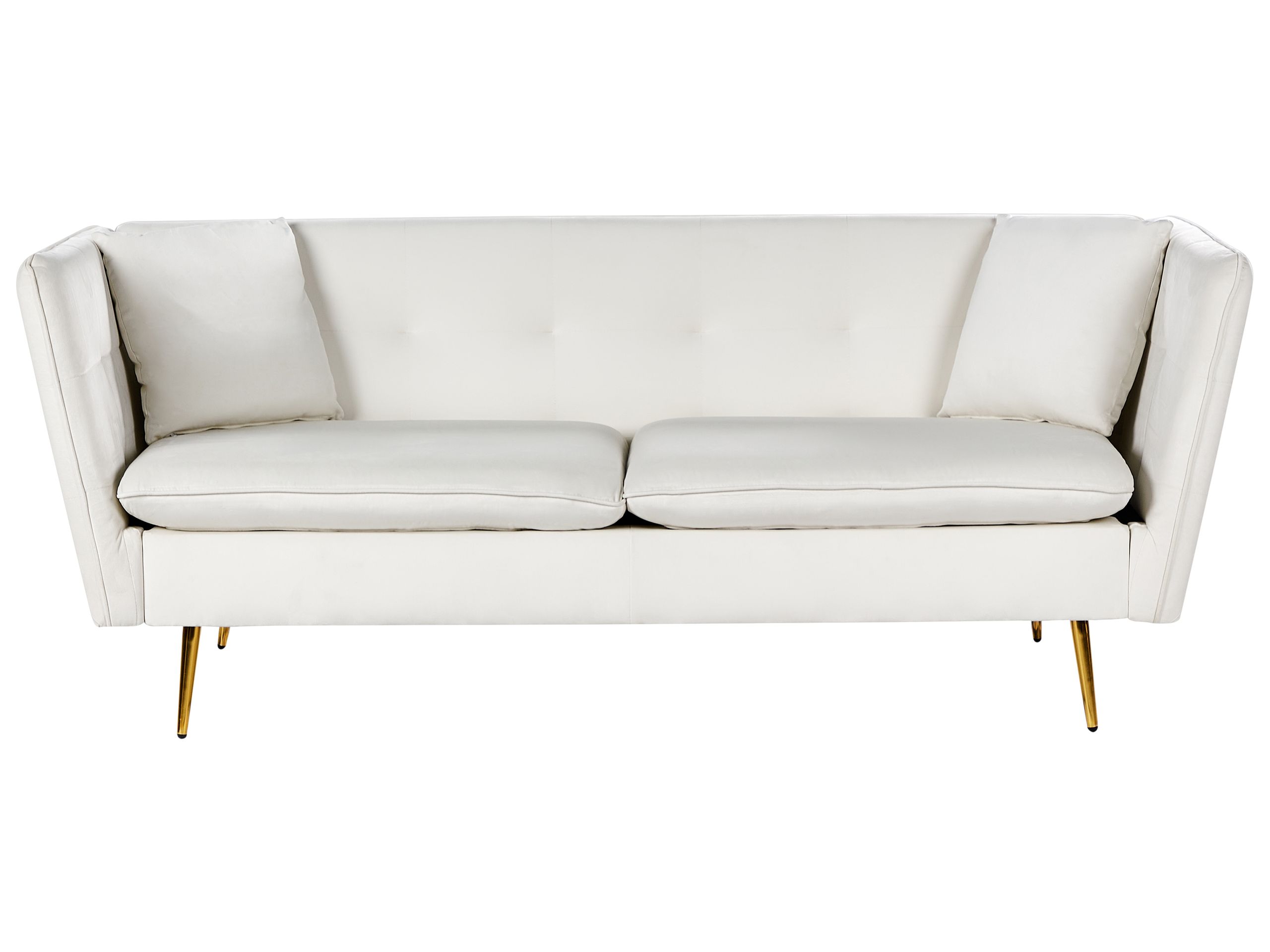 3 Seater Velvet Sofa White FREDERICA