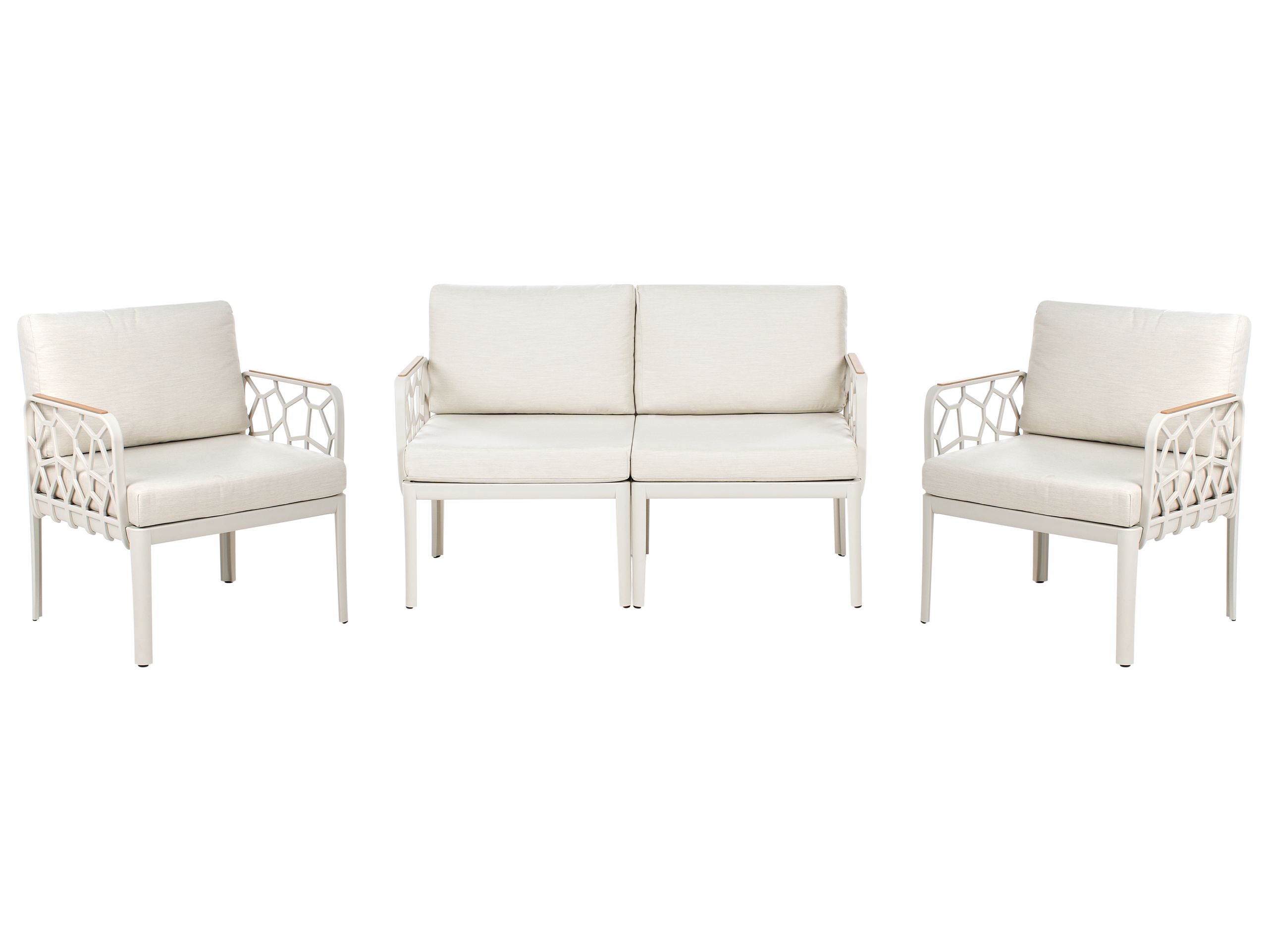 ERHCIE Garden Sofa Set 4 Seater Light Beige