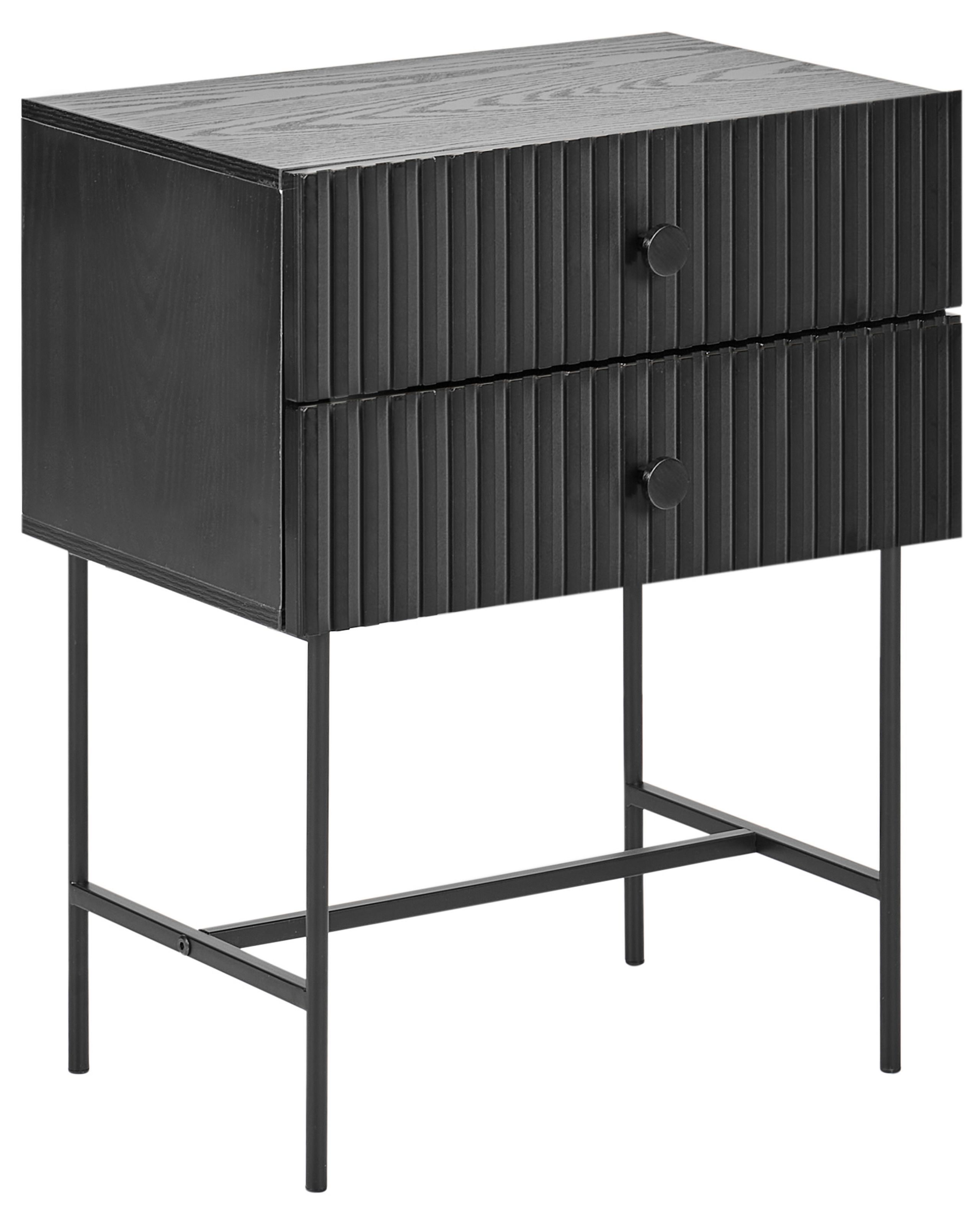2 Drawer Bedside Table COVENTRY Black