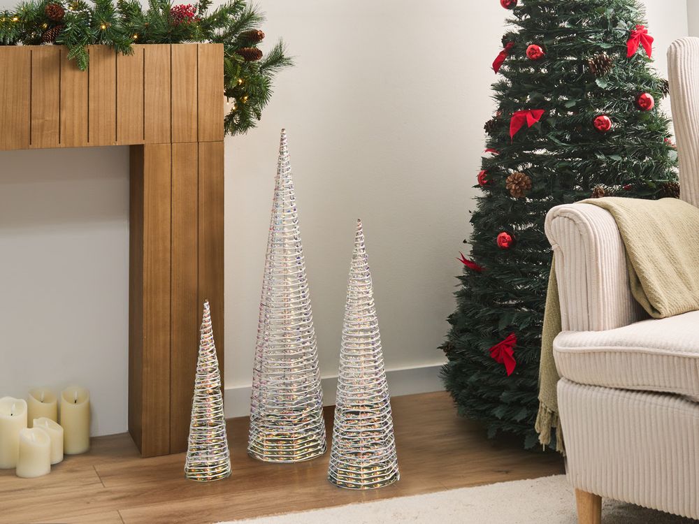 SONDERA Set of 3 LED Christmas Tree Lighting - White