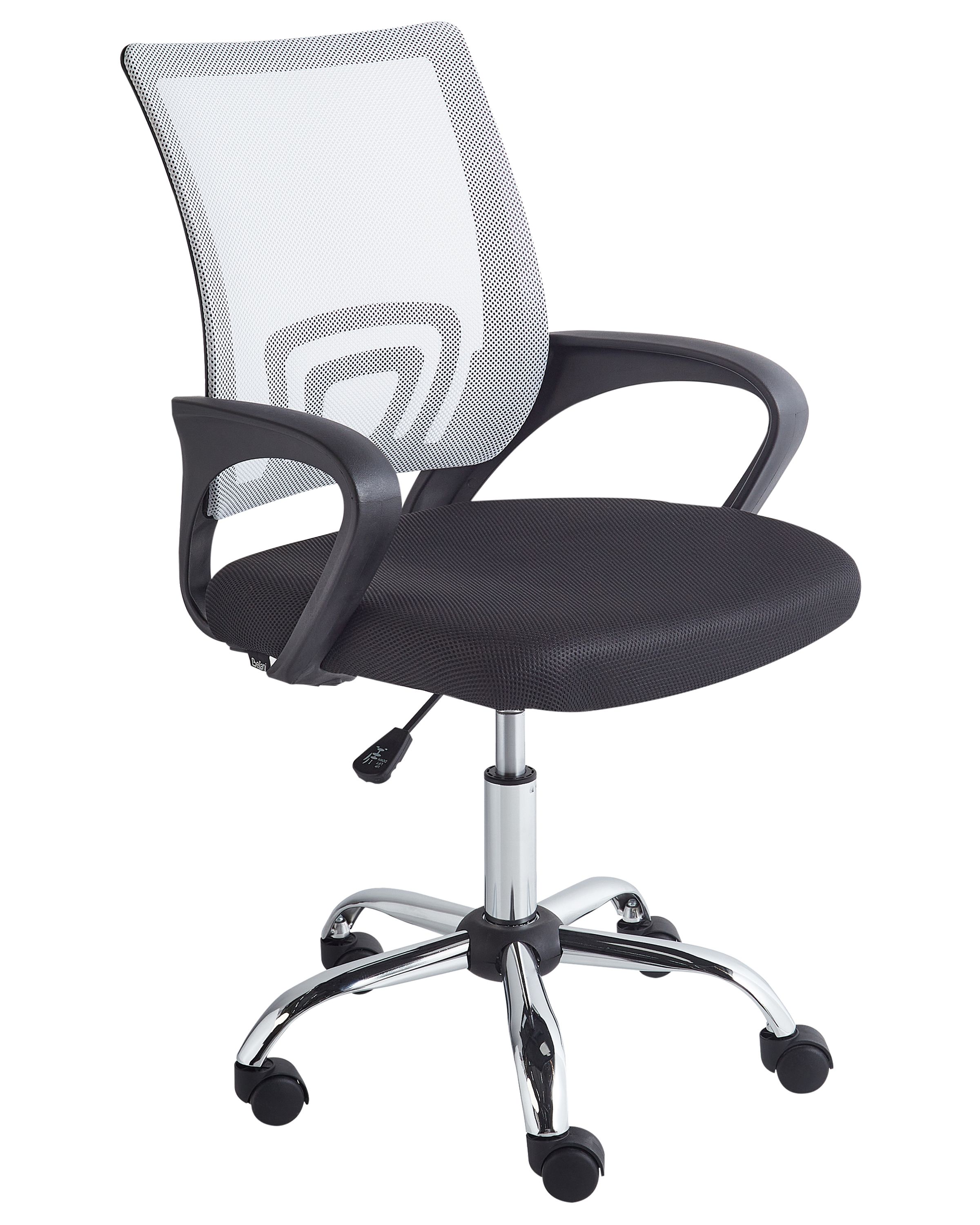 Swivel Office Chair Black and White SOLID