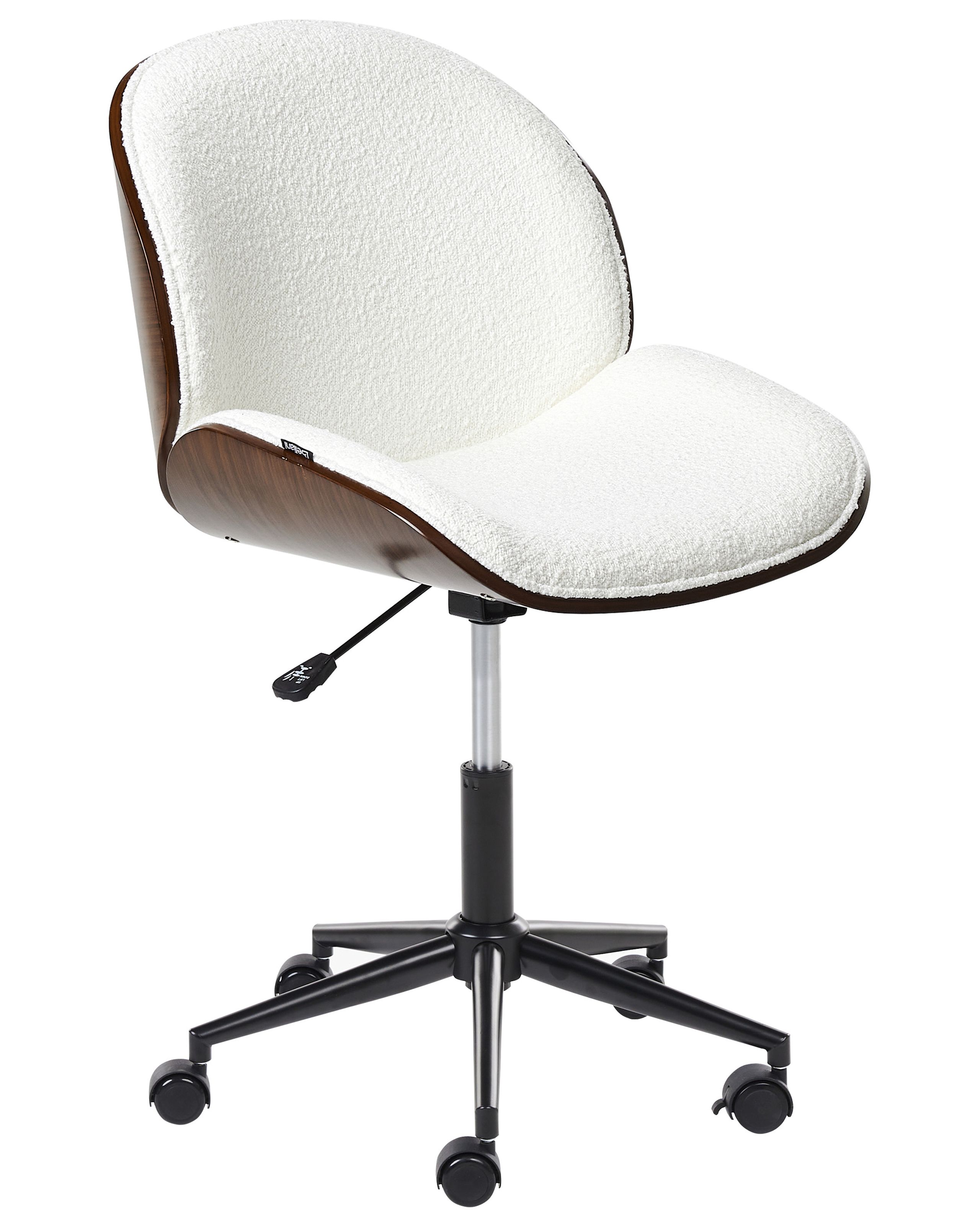Office Chair Dark Wood and White MENESHA