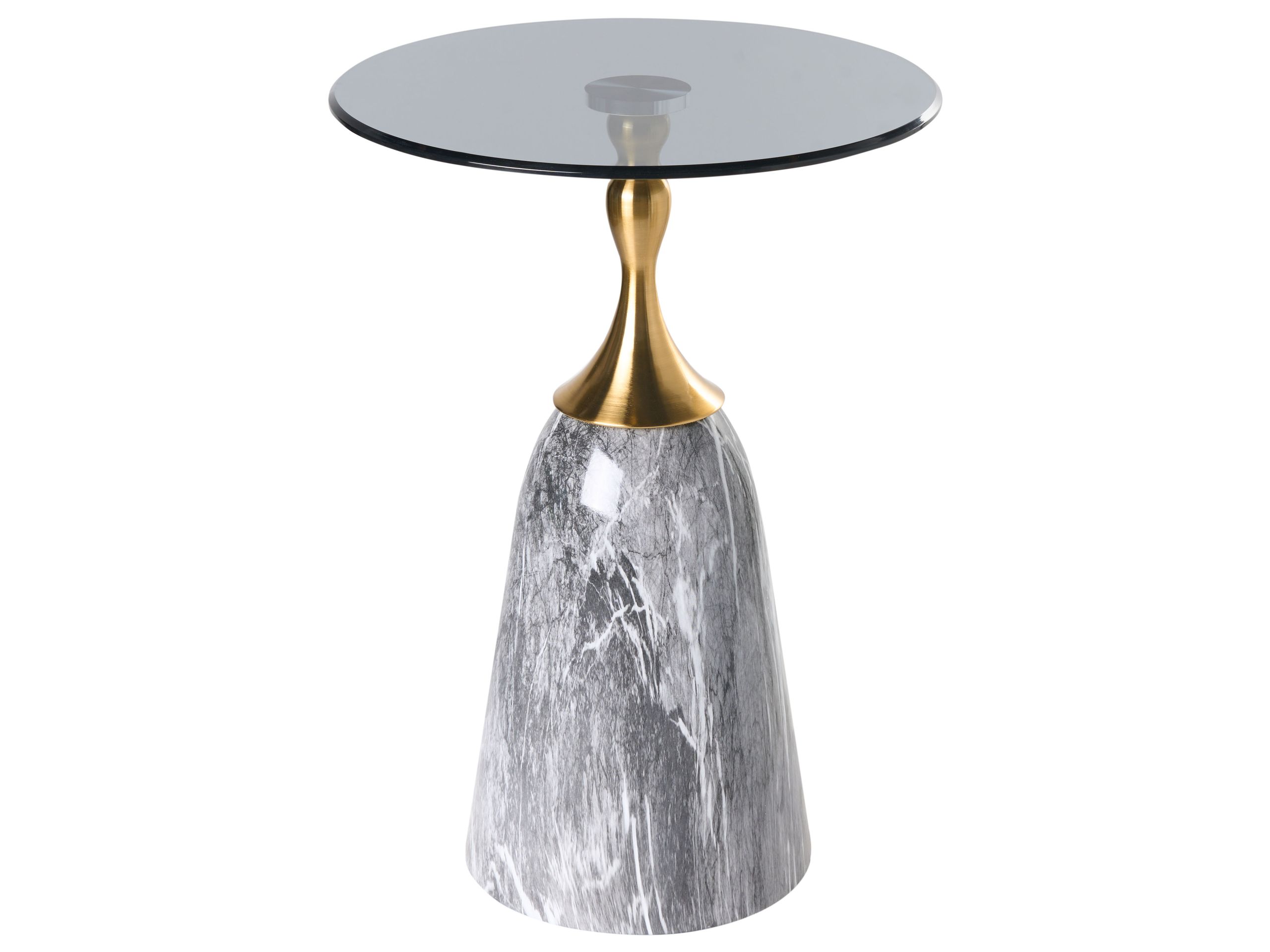CRANBOURNE Side Table Tempered Glass - Grey