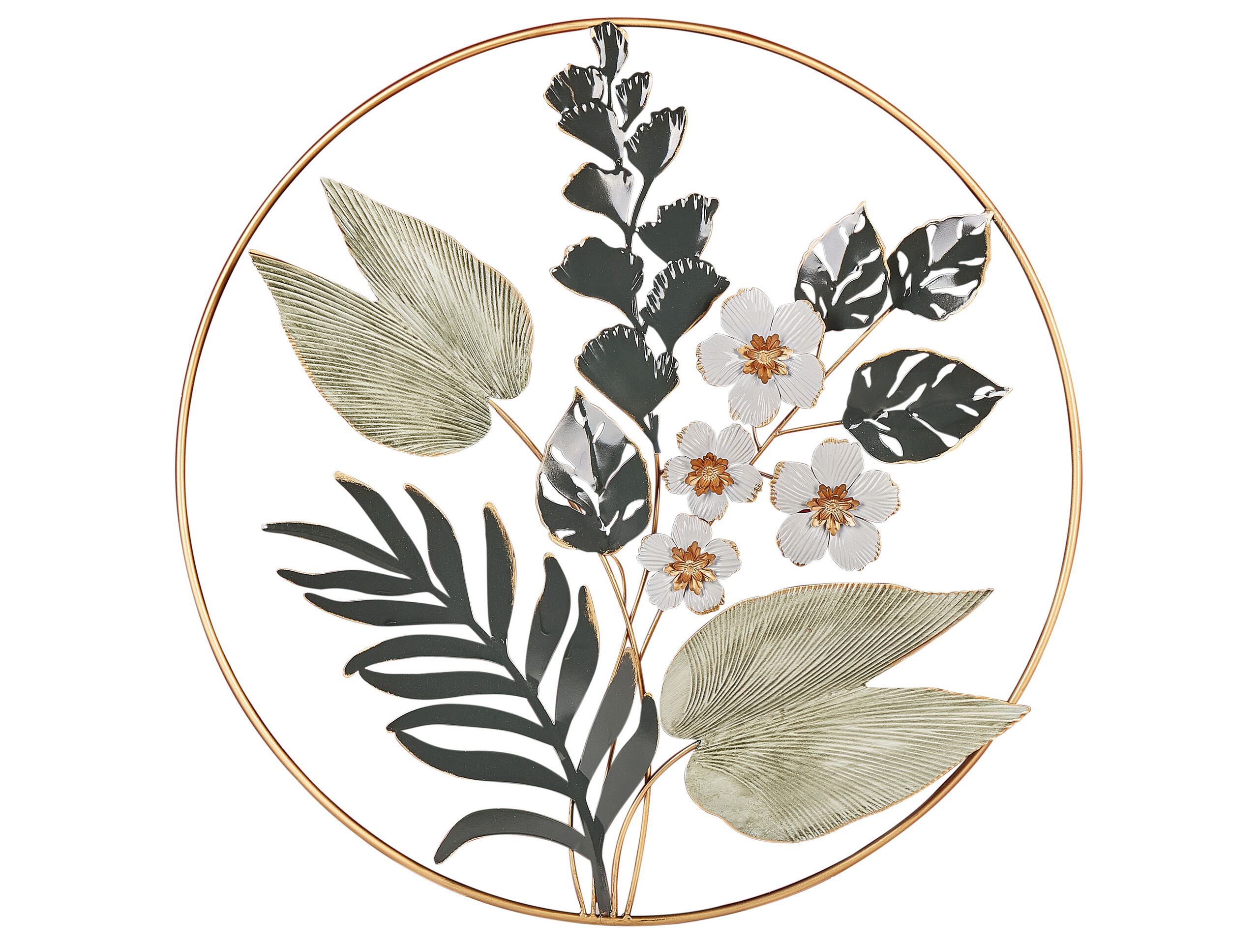 Wall Decor Flower DUBNIUM Metal Green 70 cm