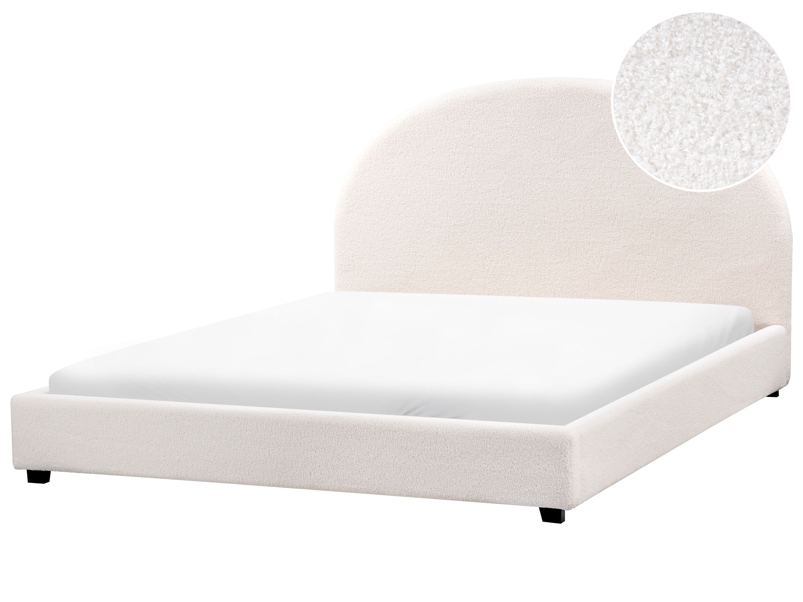 EAUCLUSV Waterbed Boucle 160 x 200 cm (EU King Size) Off-White