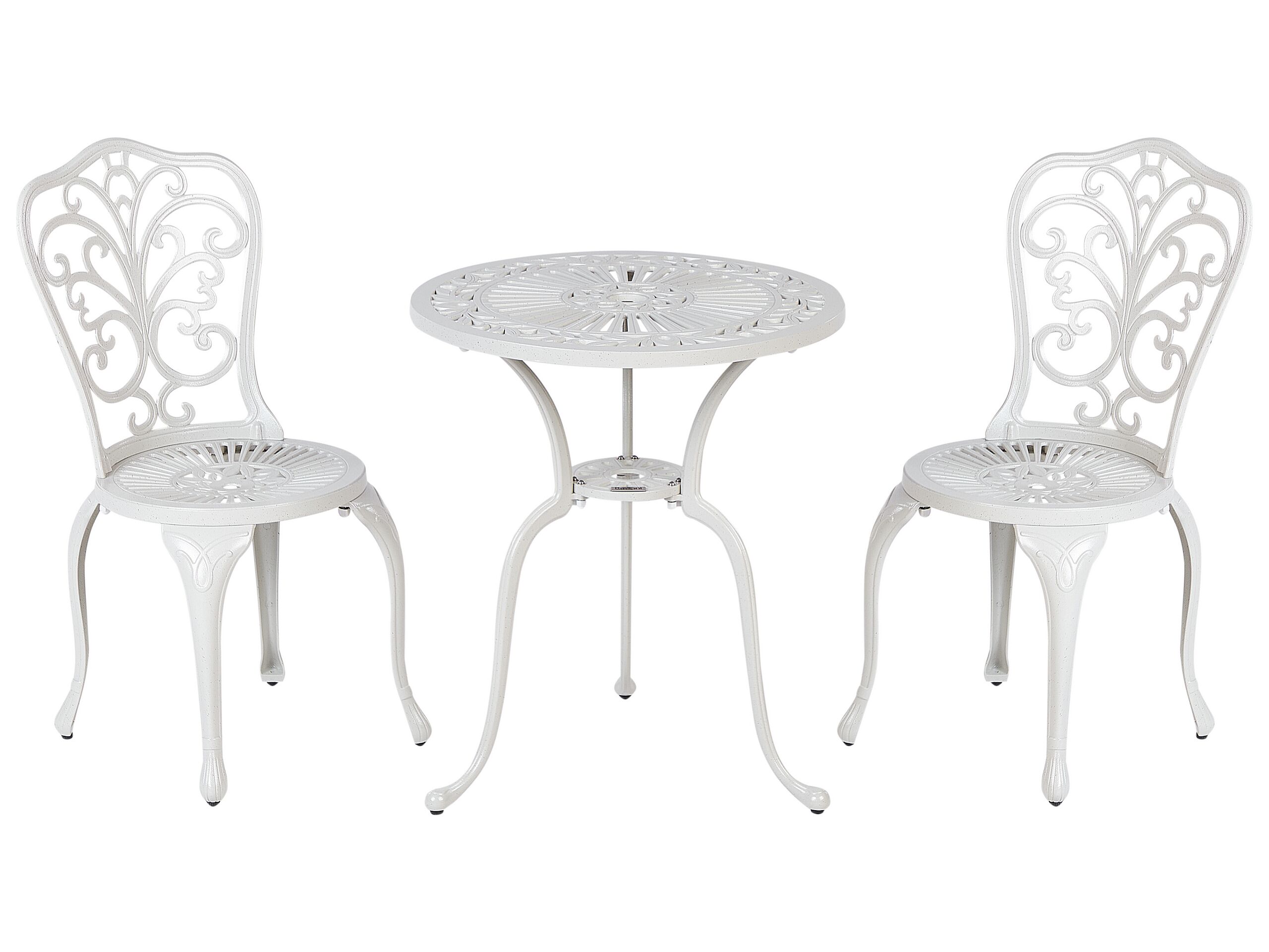 Bistro Set TRIORA/DASCIO Metal Off-White White