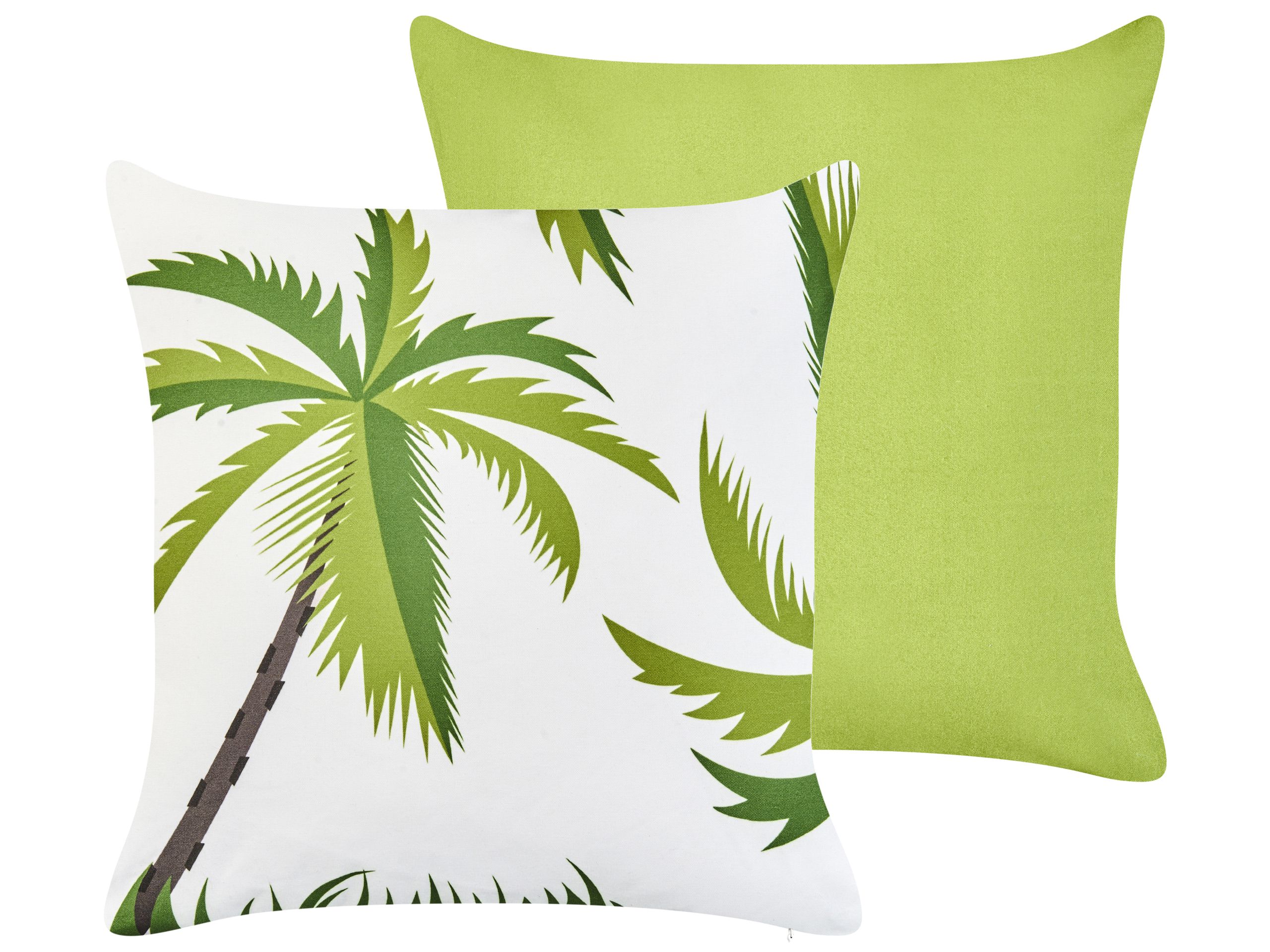 SEAISDE Set of 2 Outdoor Cushions Plant Pattern 45 x 45 cm Green