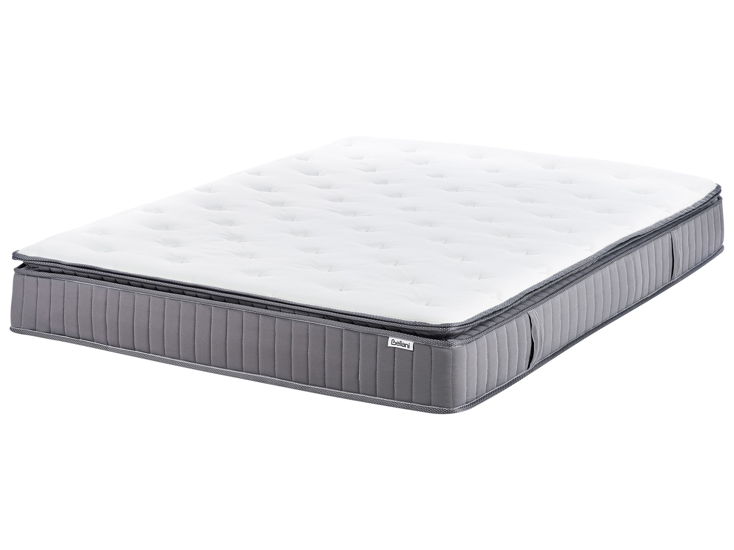 SAMREST Gel Memory Foam Pocket Spring Mattress Firm 160 x 200cm EU Kingsize - White with Grey