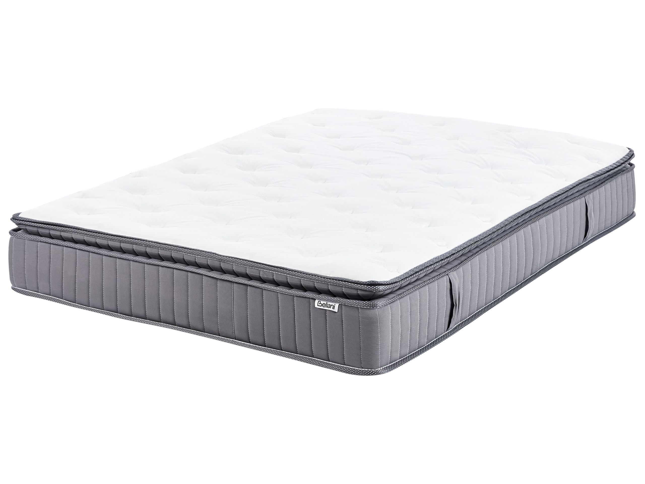 SAMREST Gel Memory Foam Pocket Spring Mattress Firm 140 x 200cm EU Double - White with Grey