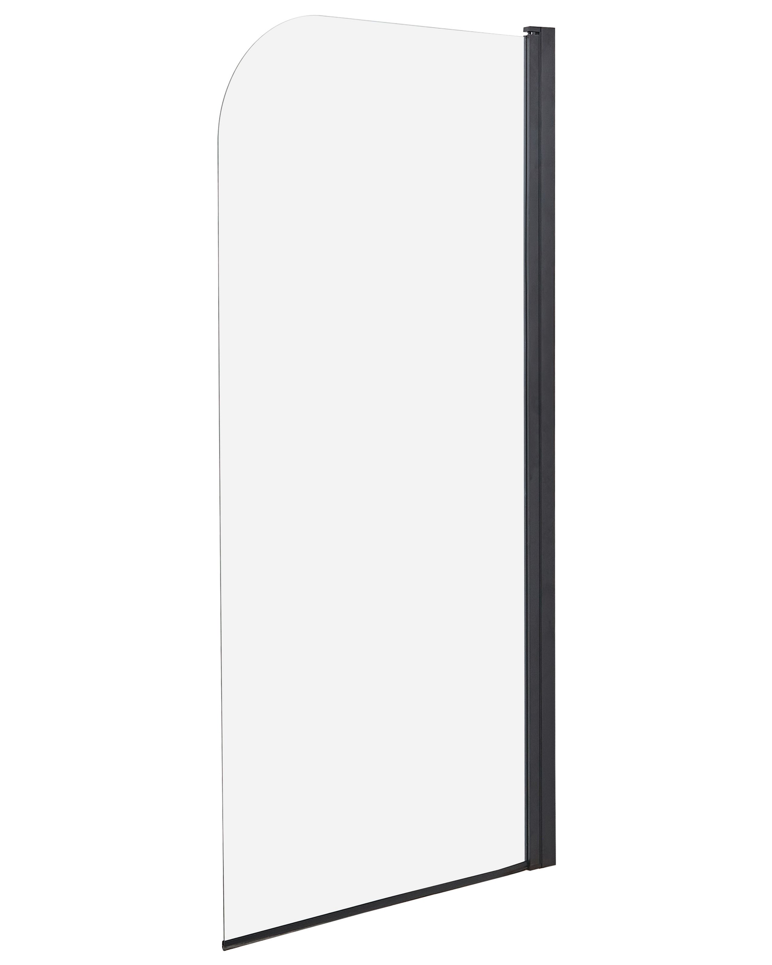 Shower Bath Screen LAPAN 140 x 70 cm Black