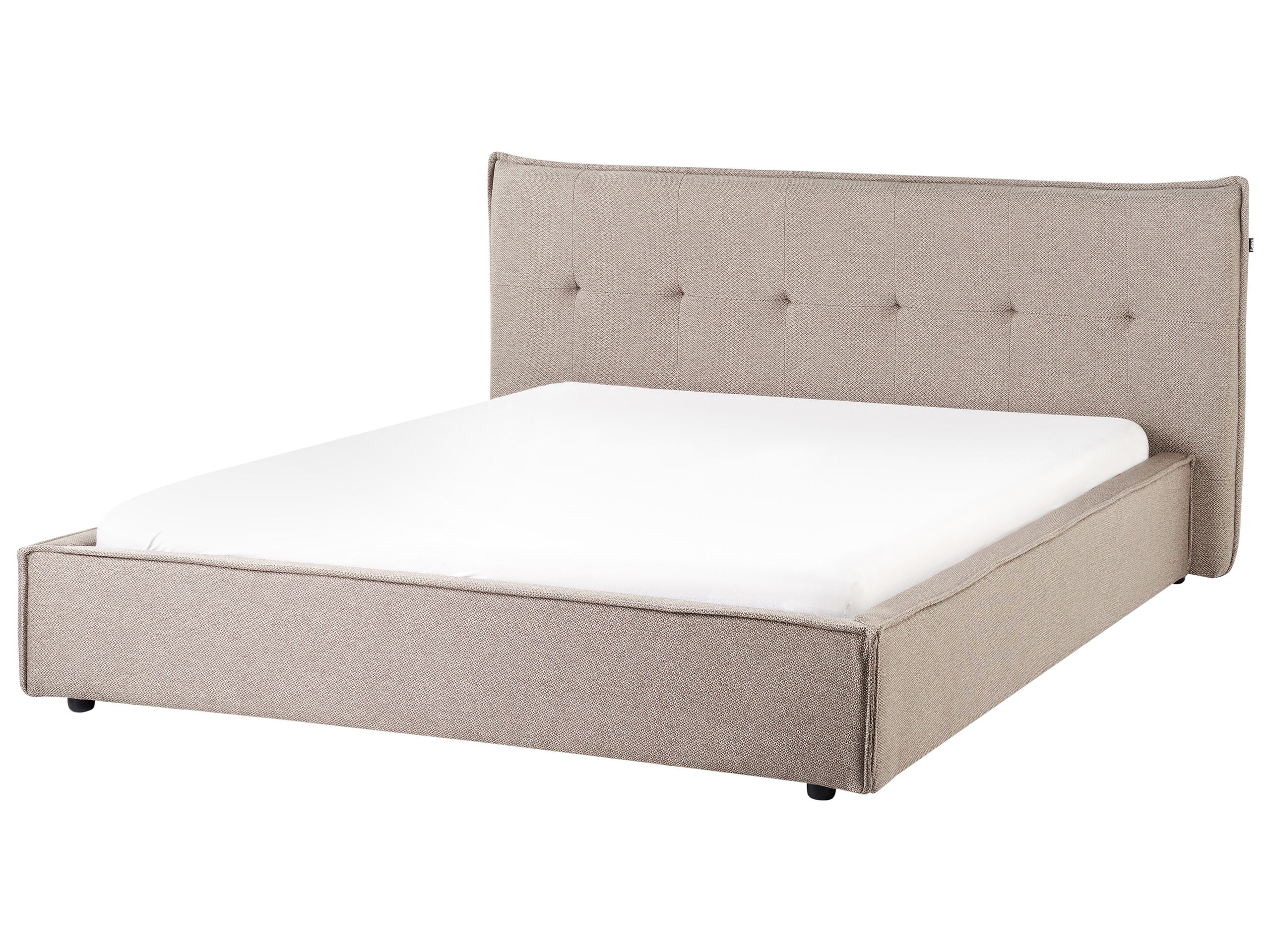 LESTA Bedframe Fabric 160 x 200cm EU Kingsize Bed Taupe