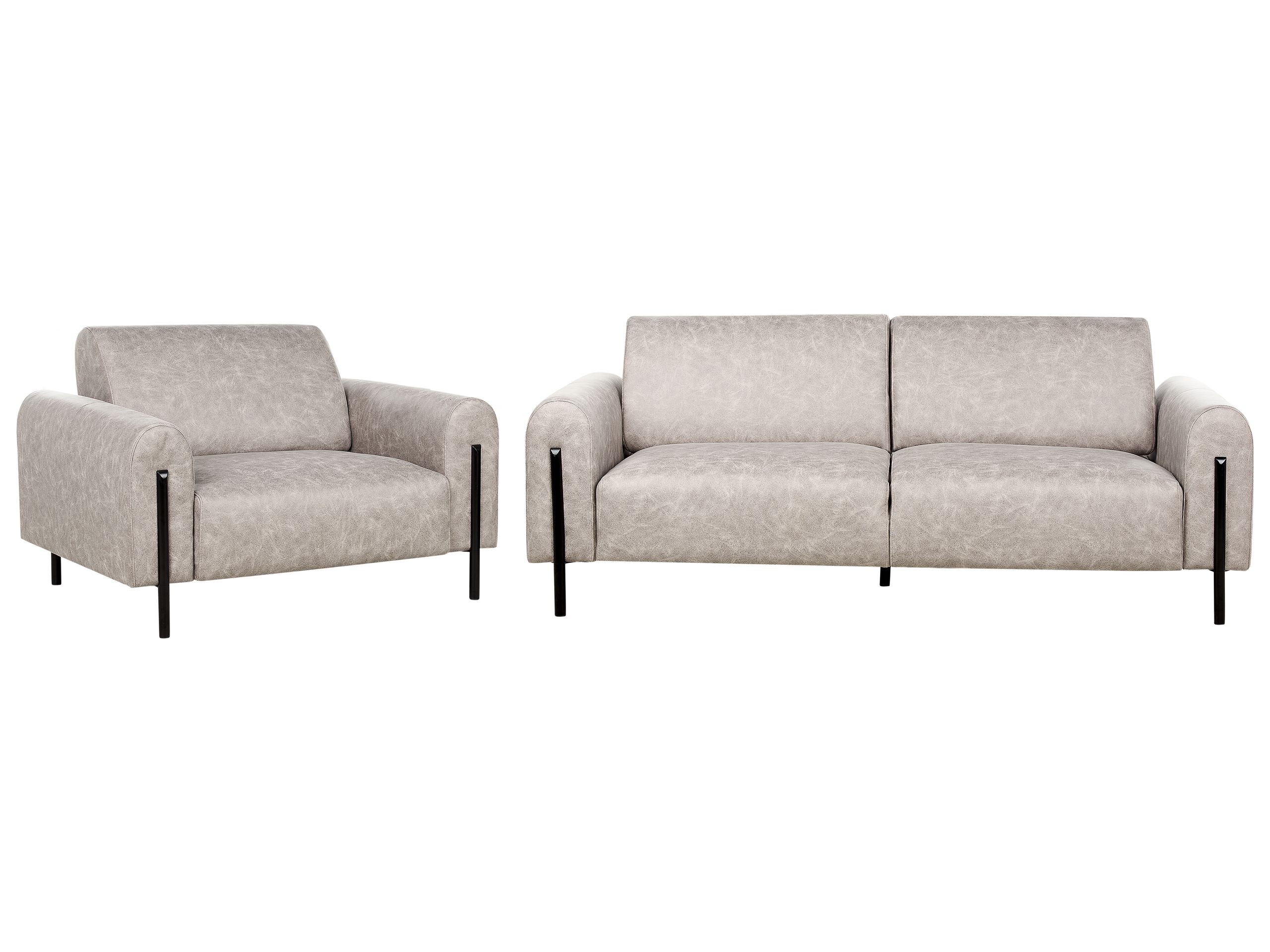 Fabric Living Room Set Grey ASKIM