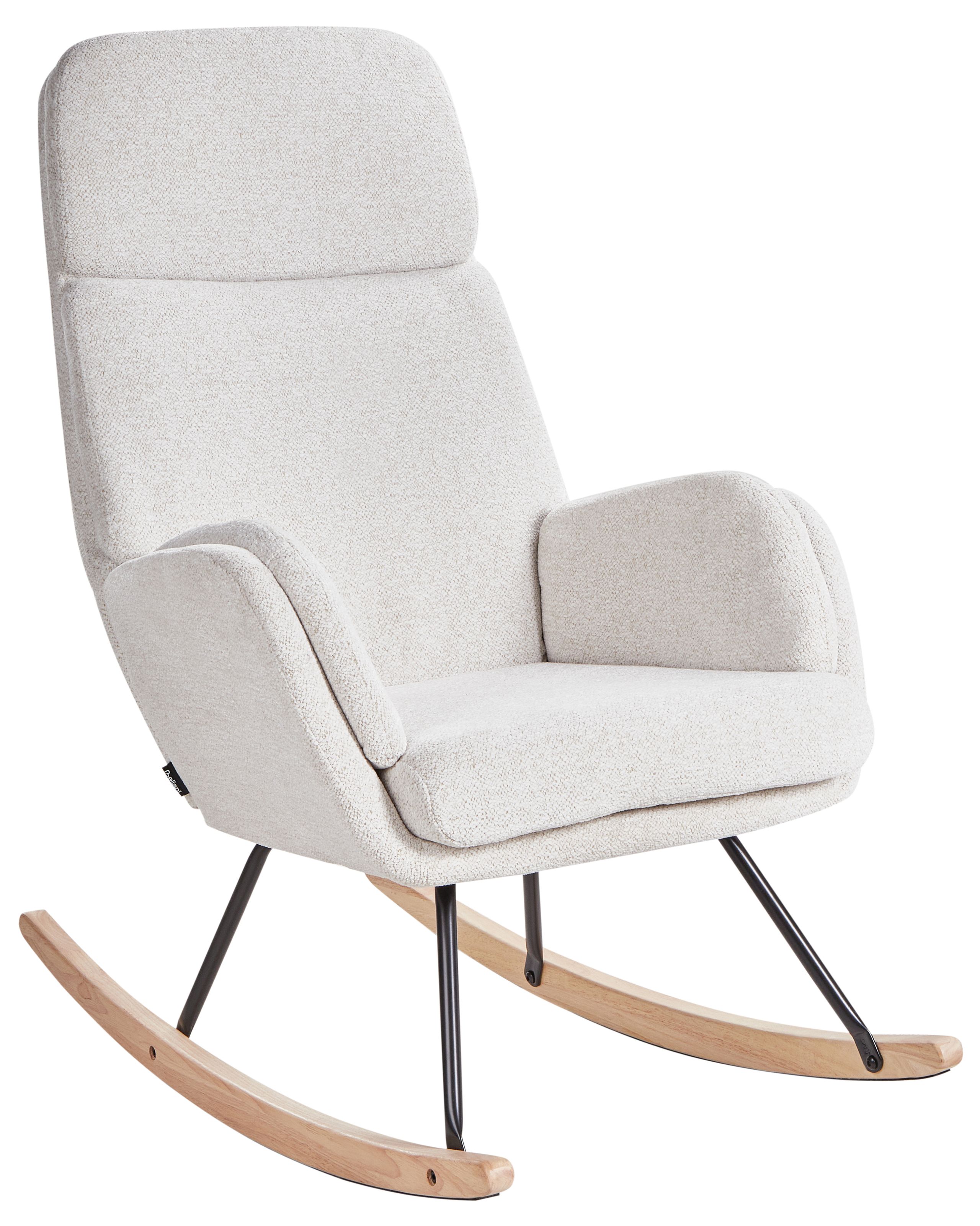 EVKLIA Rocking Chair Fabric Off-White