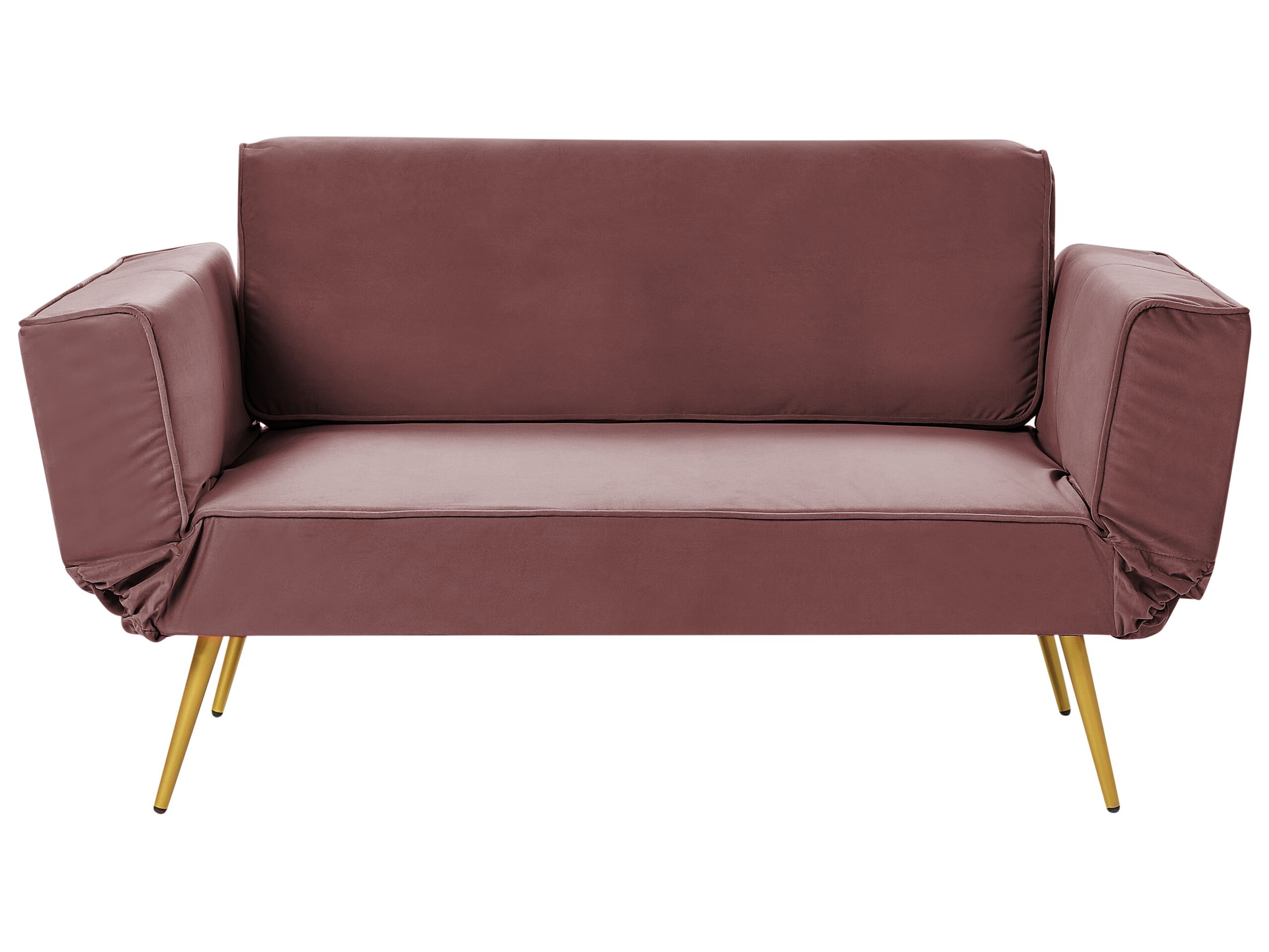 2 Seater Sofa Bed - RAASELA Velvet Pink