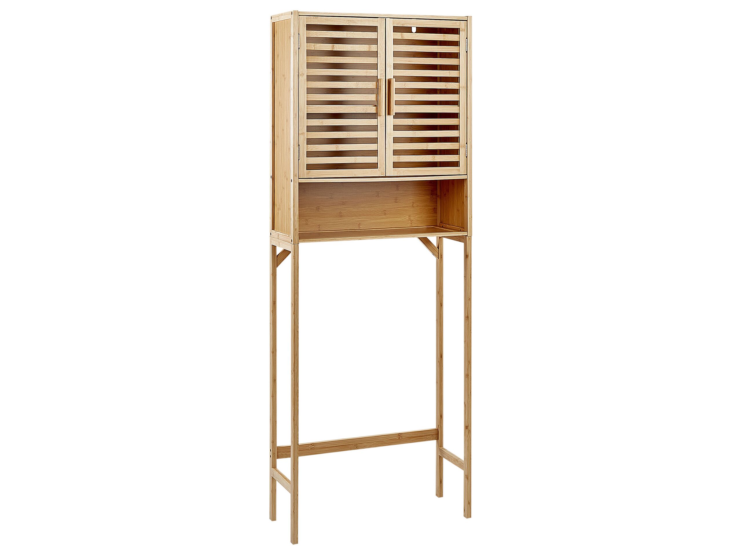 Bathroom Cabinet OKARCHE Bamboo Wood 63 cm 25 cm 167 cm Light Brown