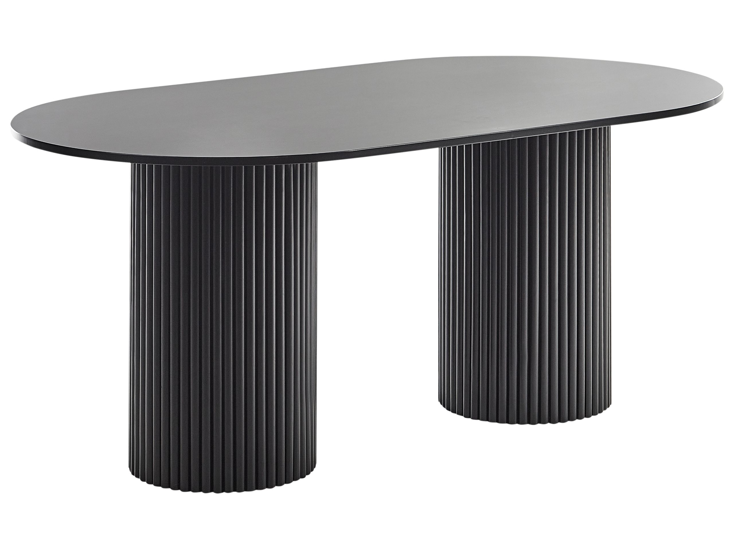 Dining Table SHERIDAN Black 180 cm 100 cm