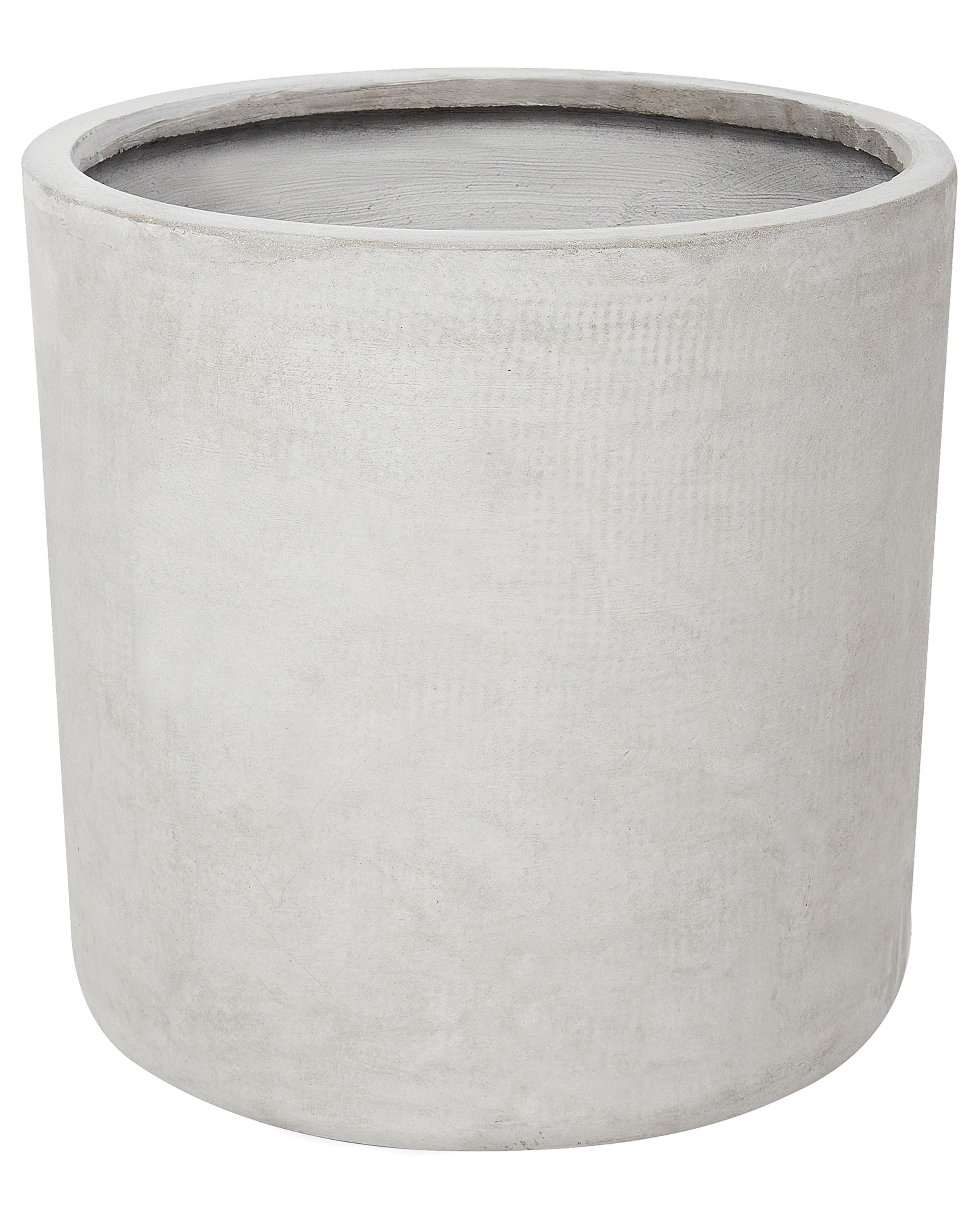 Plant Pot MESSENE Ceramic 41 cm Light Grey