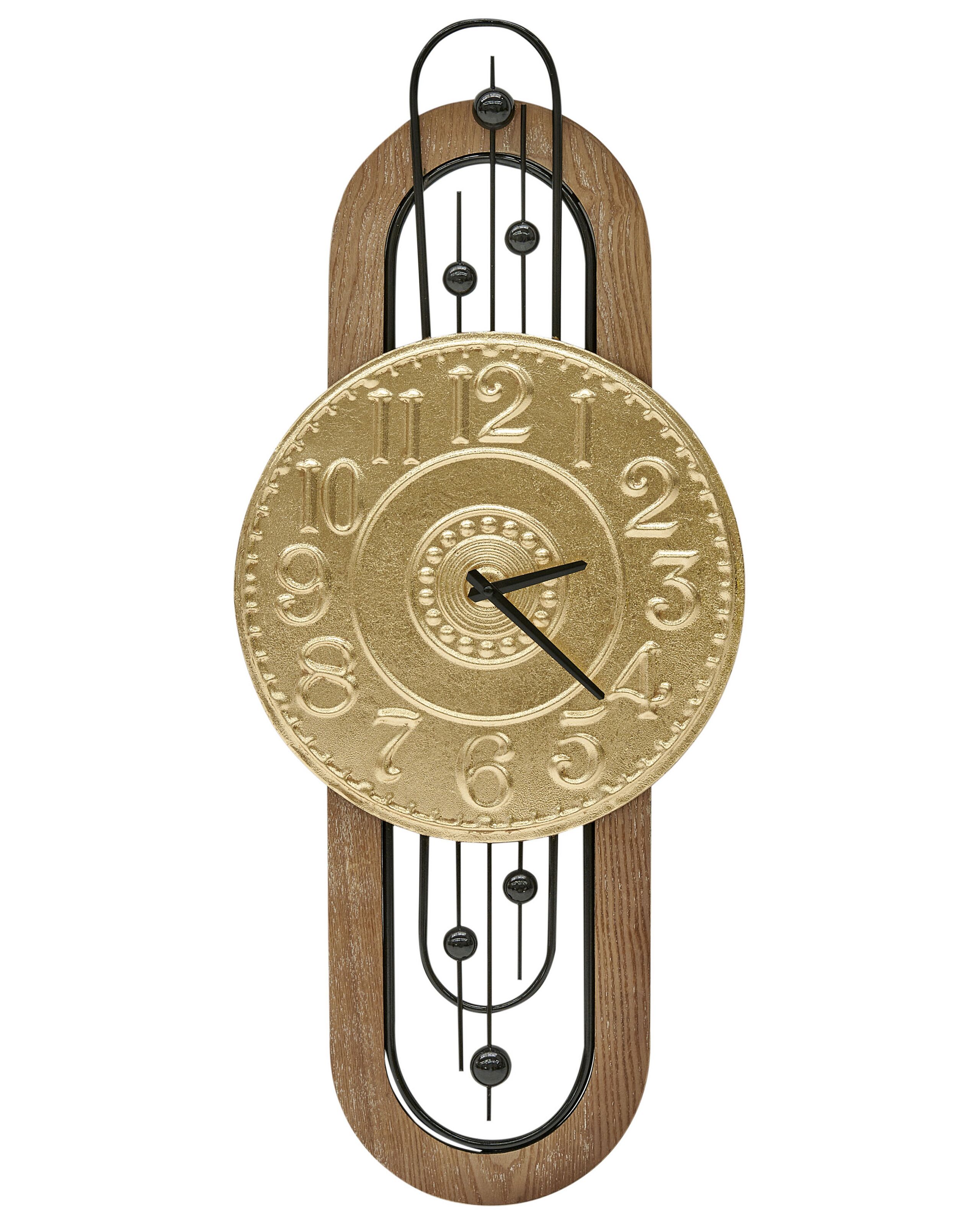 Wall Clock NOBELIUM 36 cm Metal Gold
