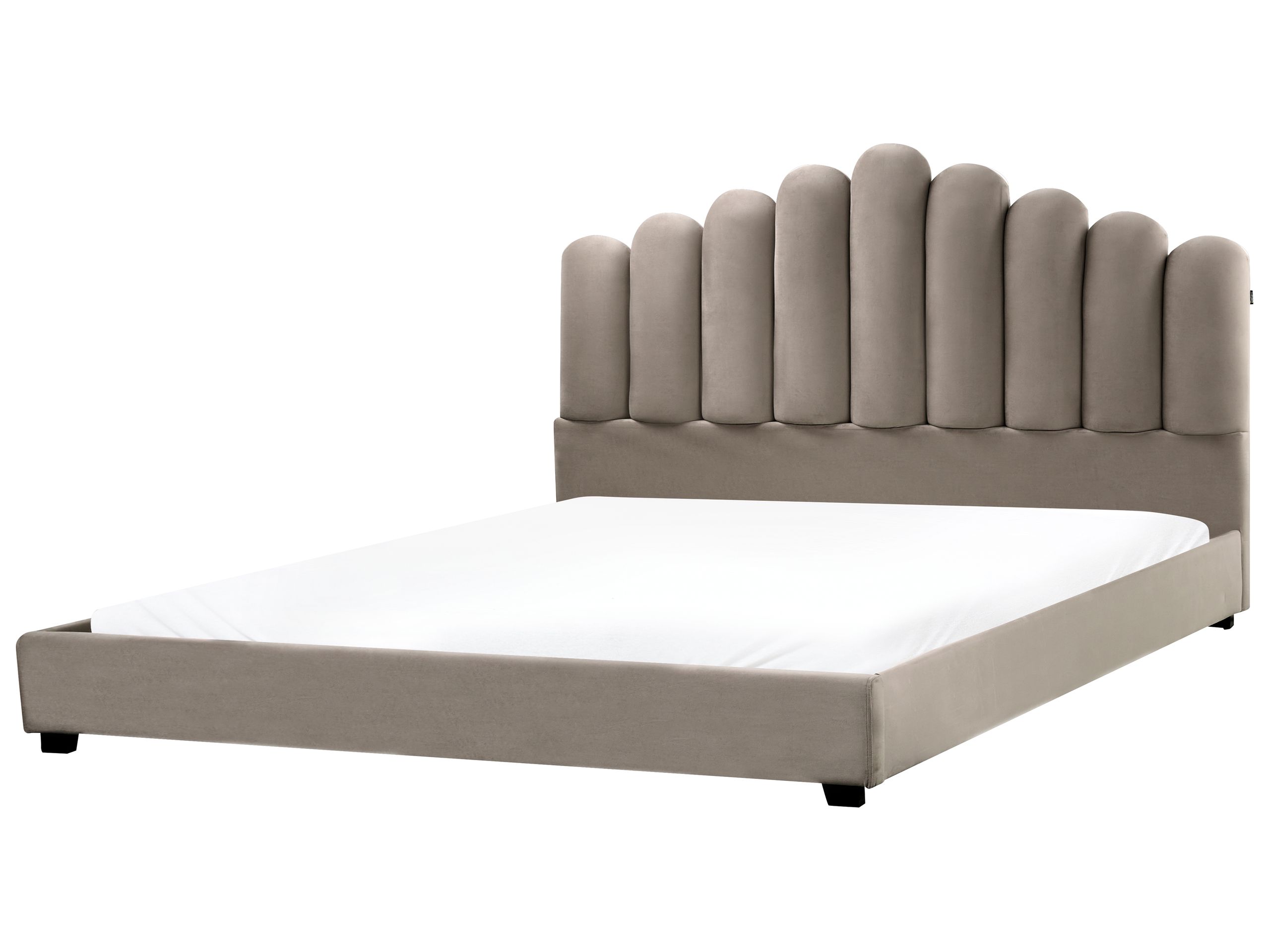 CINVENNES Waterbed Velvet 180 x 200 cm (EU Super King) Taupe