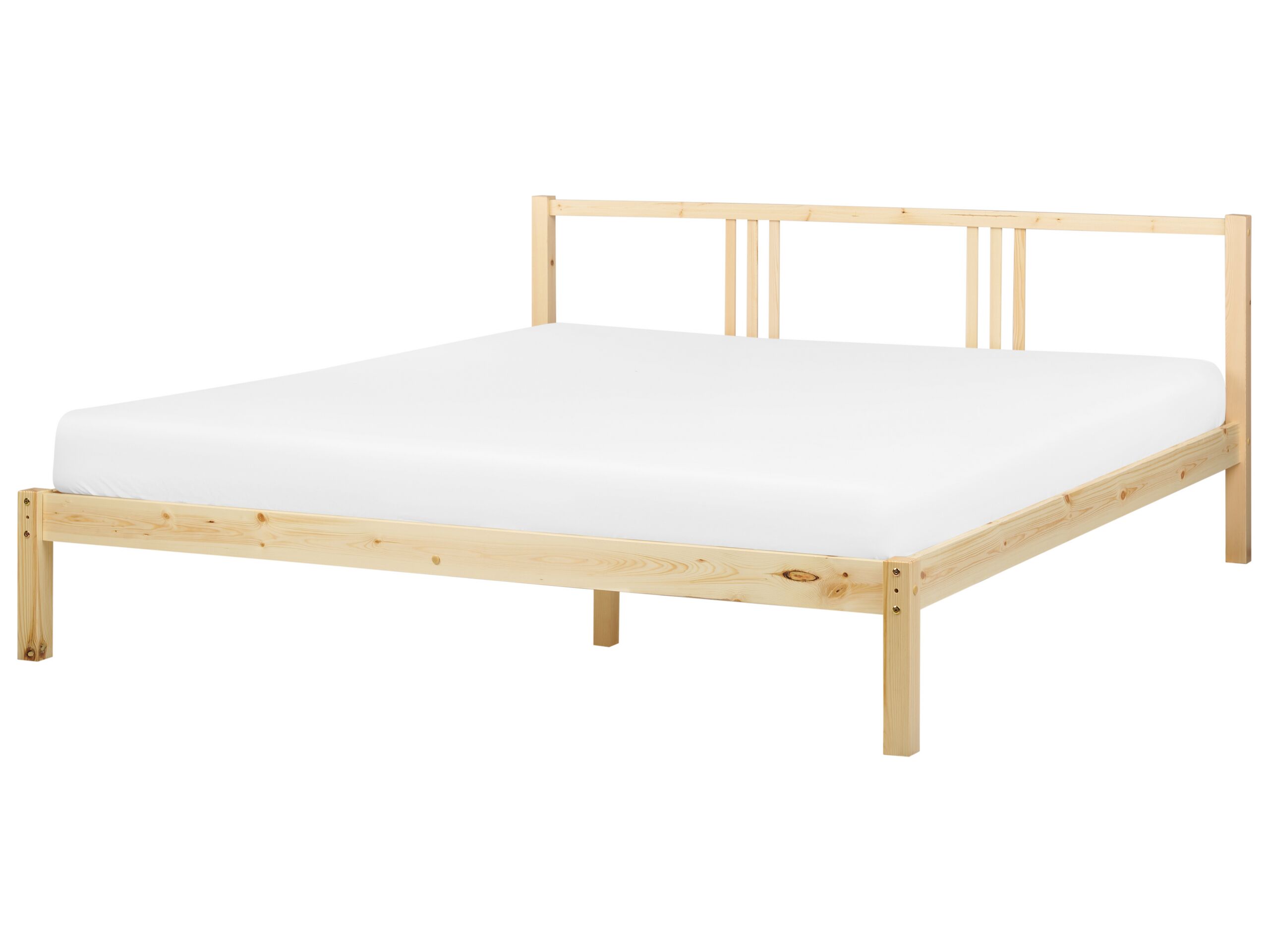 VENNIA Bedframe Wood 180 x 200cm EU Super Kingsize Bed Light Wood