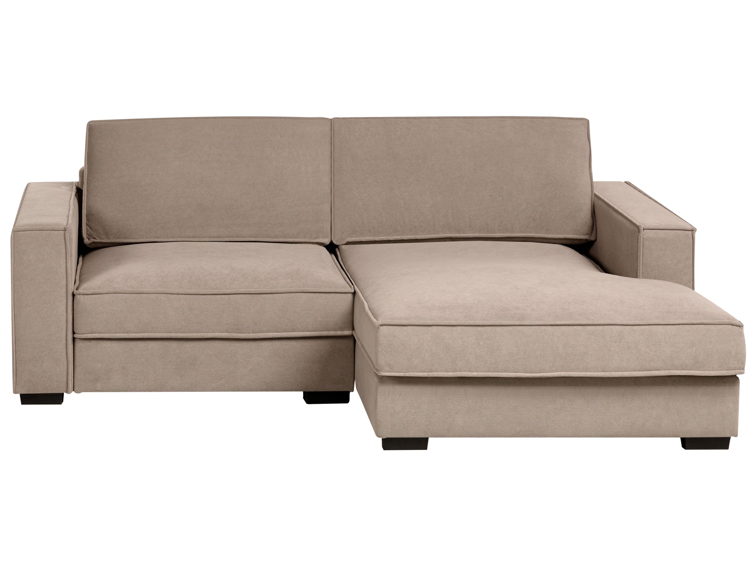 INGLECOMBE Fabric 2 Seater L Shaped Corner Sofa - Taupe, Right Hand Facing
