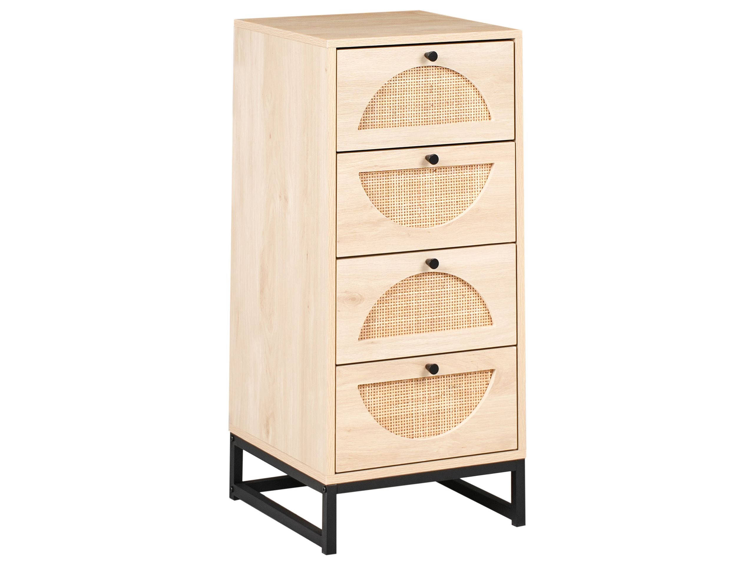 VERDANCE Oak Finish Chest of Drawers - Tallboy, Medium-sized, 4 Drawers