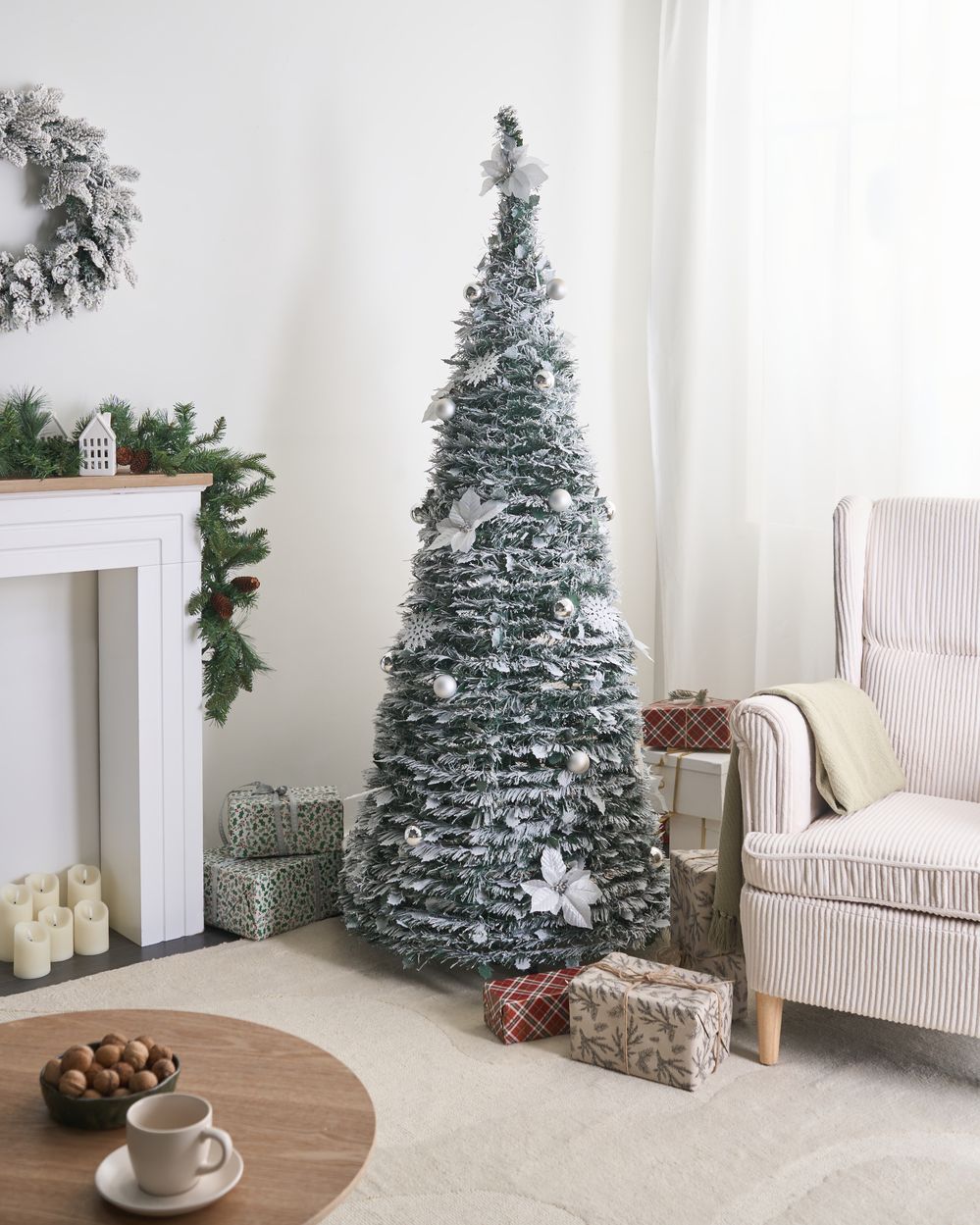 FIRVANEL LED Artificial Christmas Tree Decoration - White