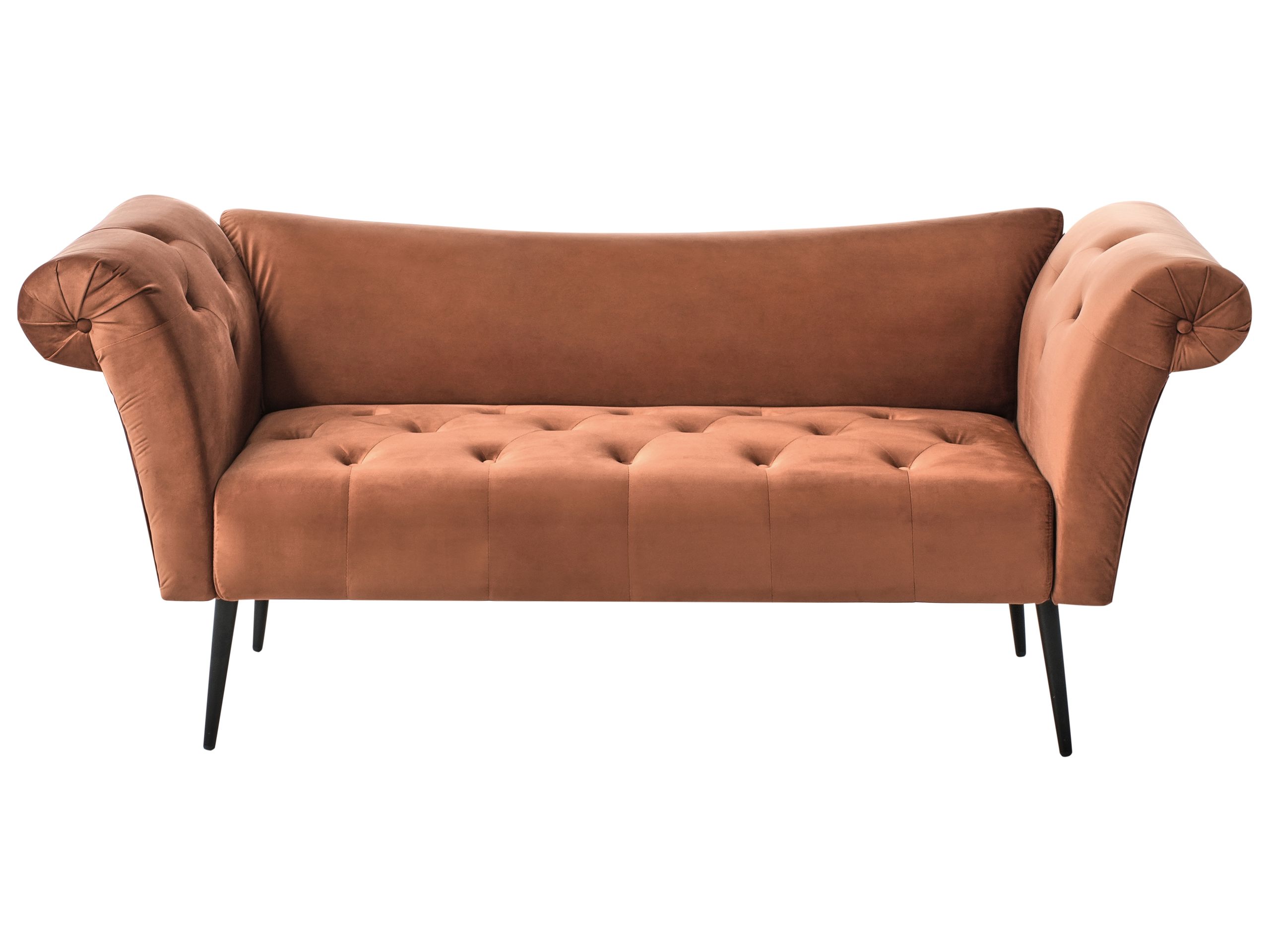 STERNDON Velvet Chaise Longue - Golden Brown