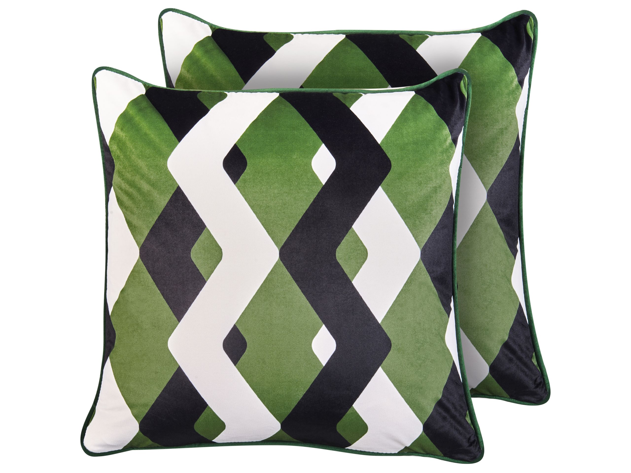 WSAY Set of 2 Outdoor Cushions Geometric Pattern 45 x 45 cm Multicolour