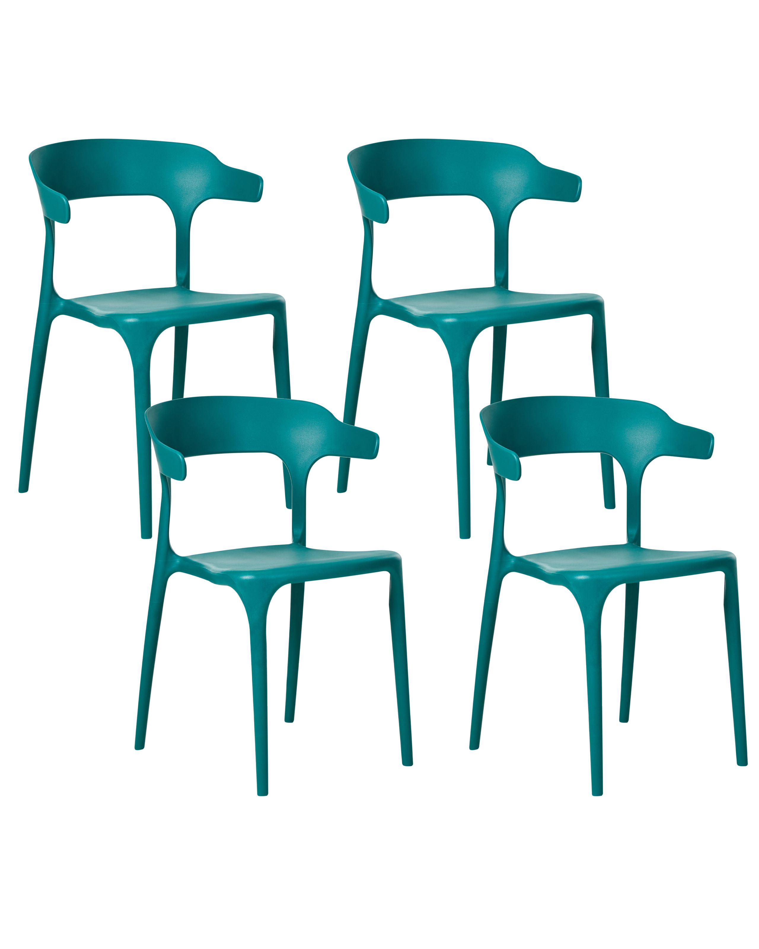 BUBGIO Set of 4 Garden Chairs Teal