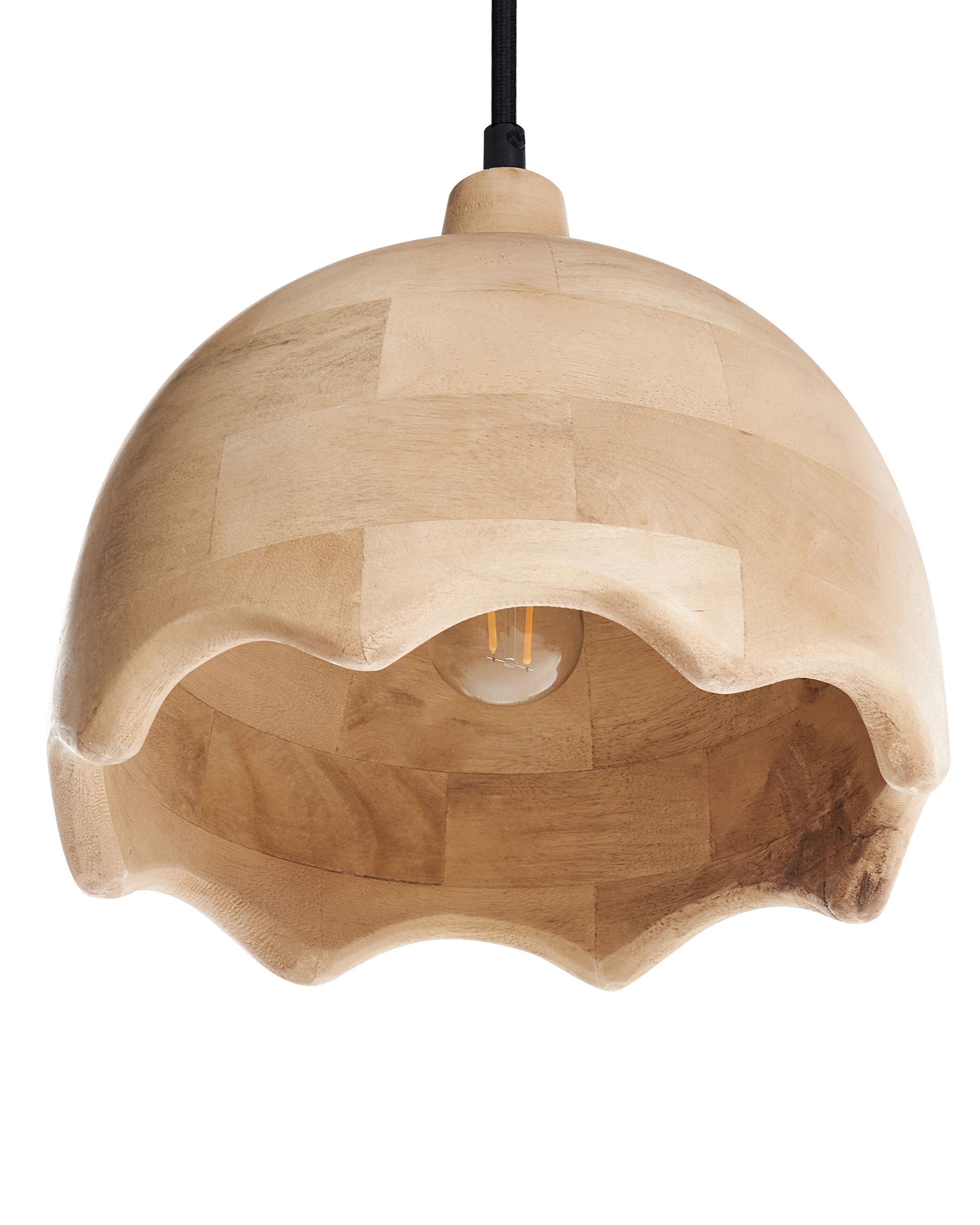 HILLCOMBE Mango Wood Pendant Lamp - Brown