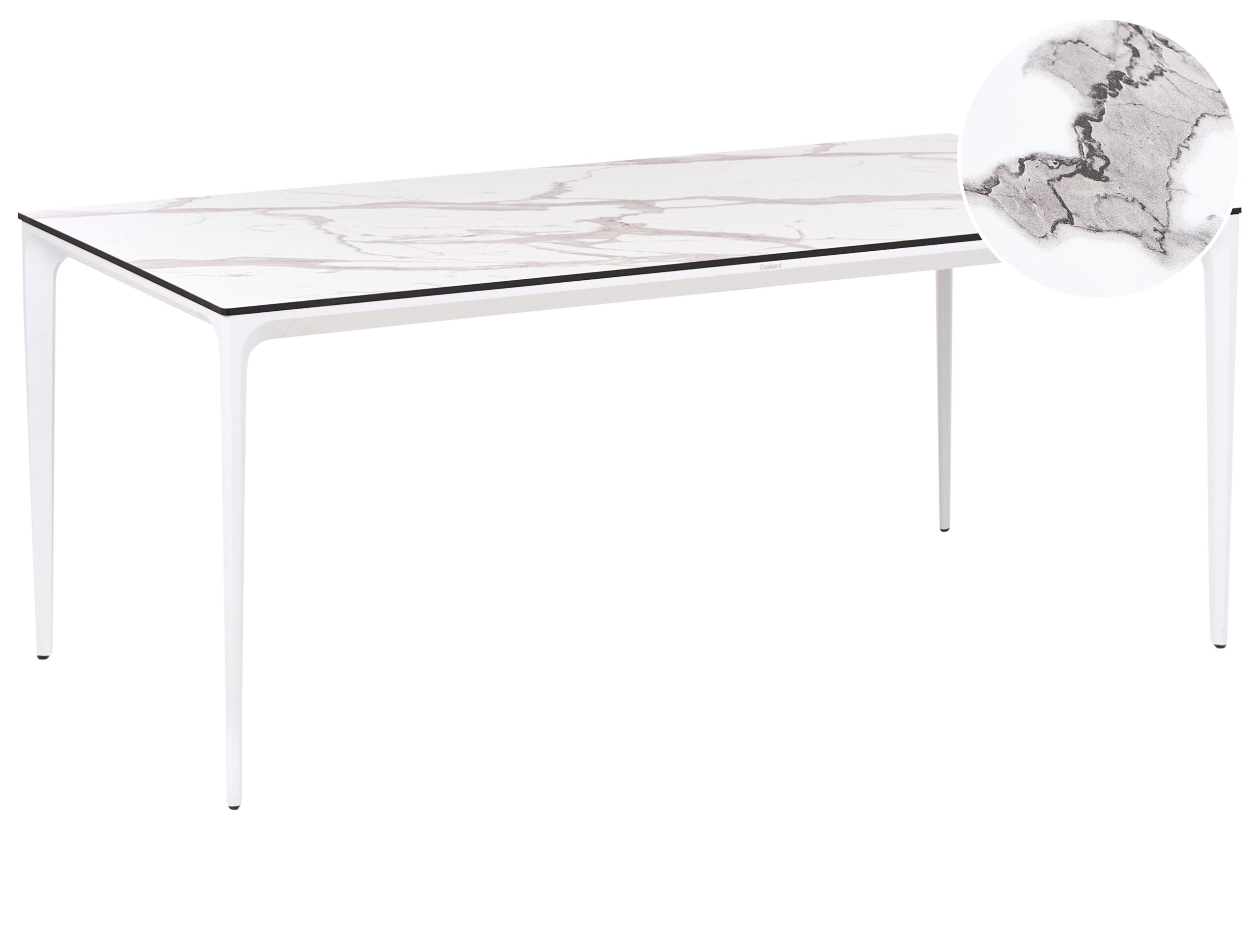 MERTONLEIGH Garden Dining Table Marble Effect - White