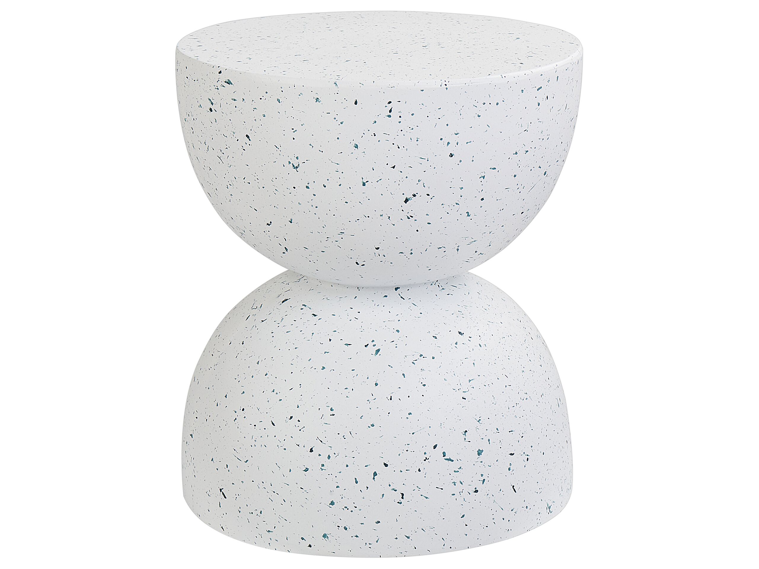Accent Side Table White Terrazzo Effect CAORIA