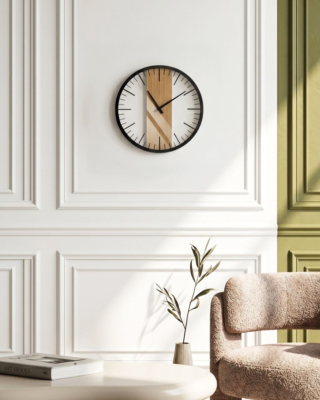 ULVAREN Wall Clock - Black and Brown